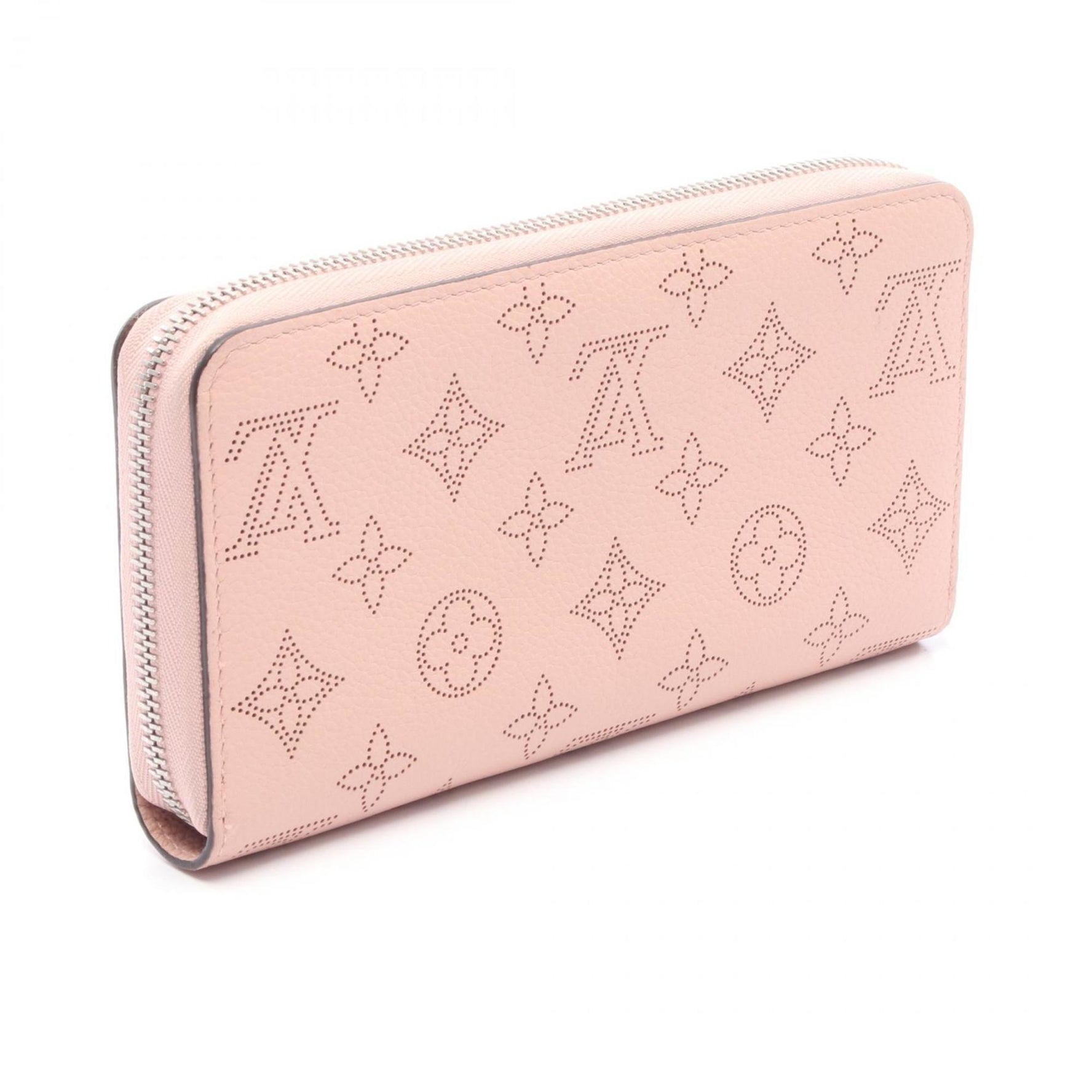 Louis Vuitton Zippy Wallet, Round Long Leather Mahina, Pink