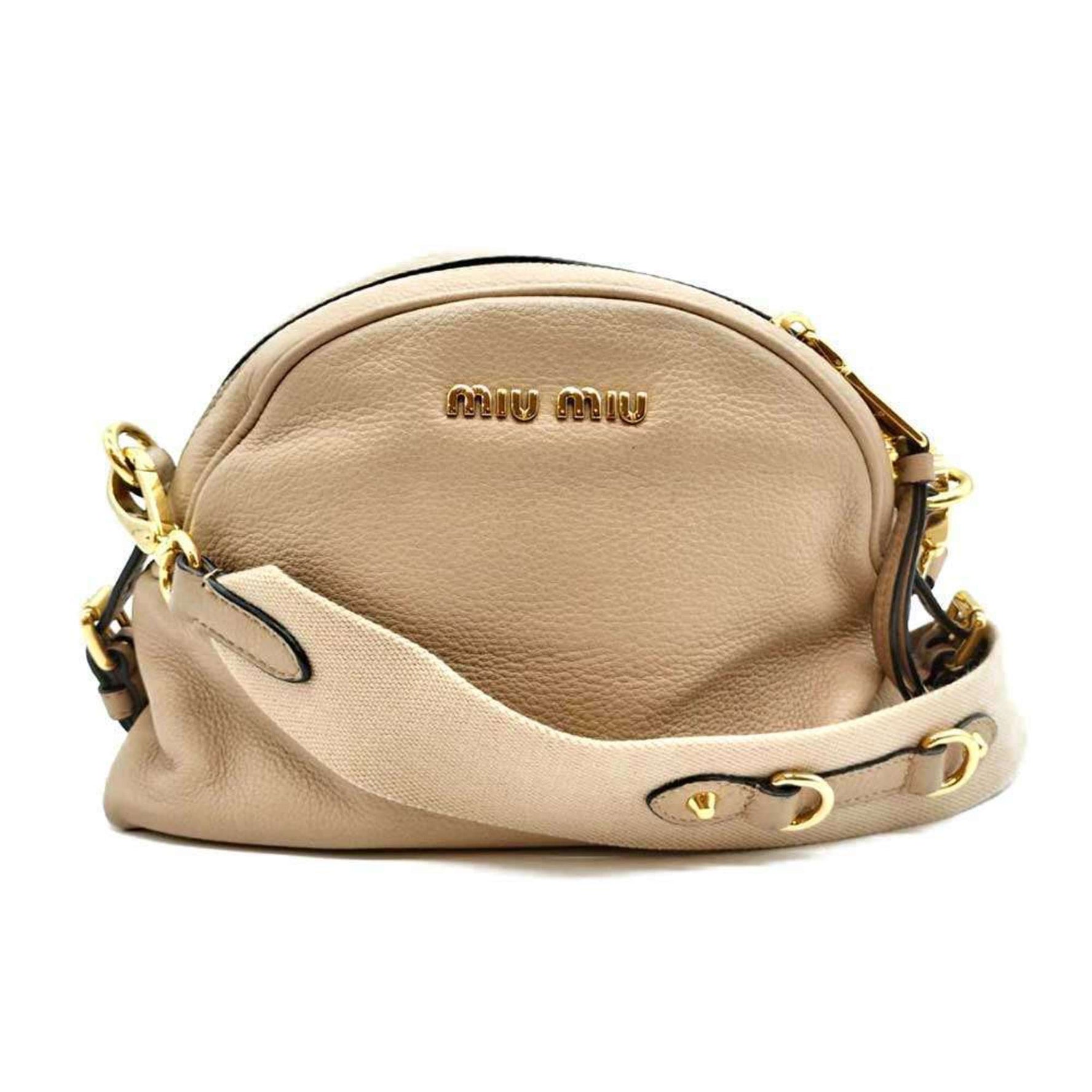 Miu Miu Miu Shoulder Bag Pochette Leather Clutch Second MIUMIU