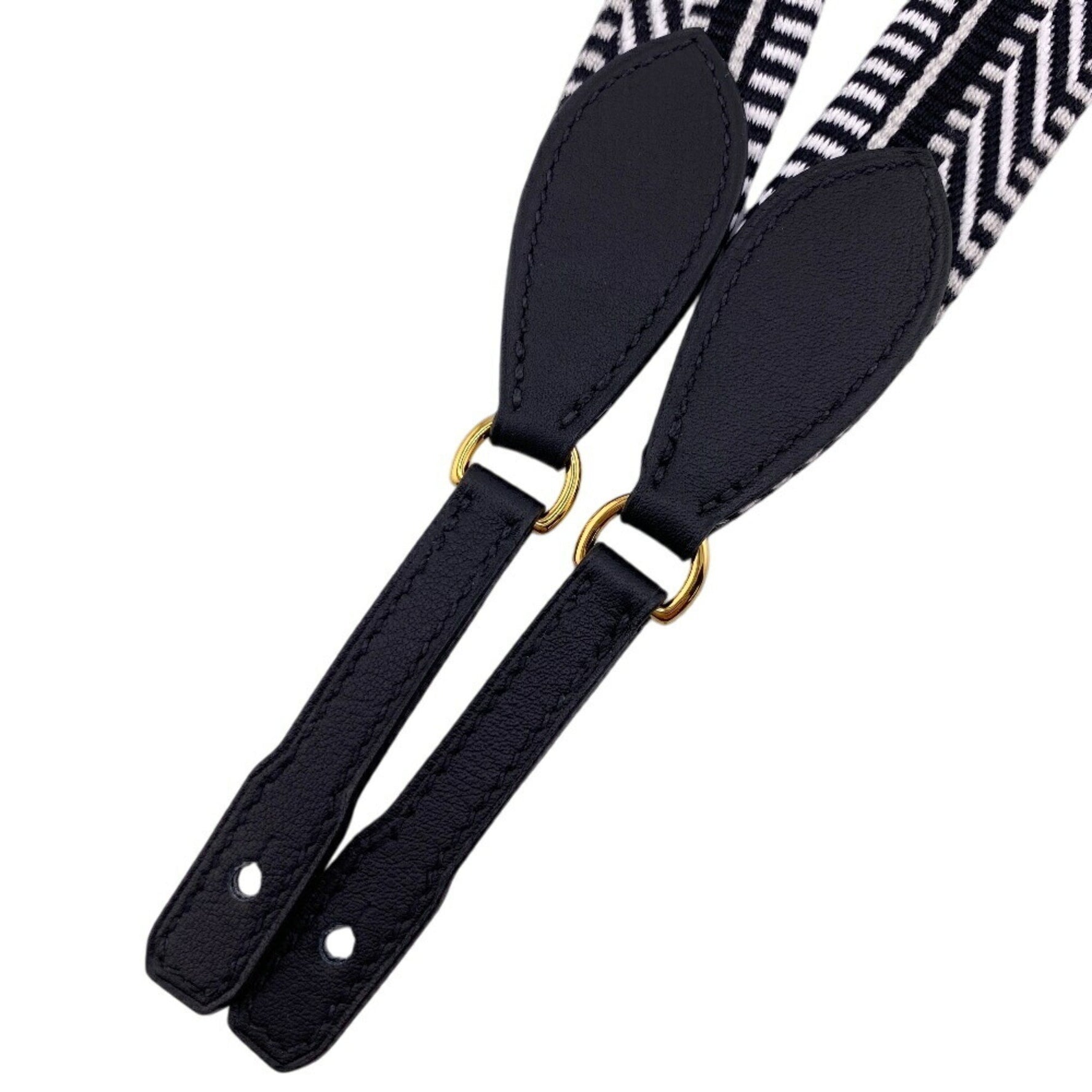HERMES Bandouliere Sangle Caval Dougo 2023 Shoulder Strap Black