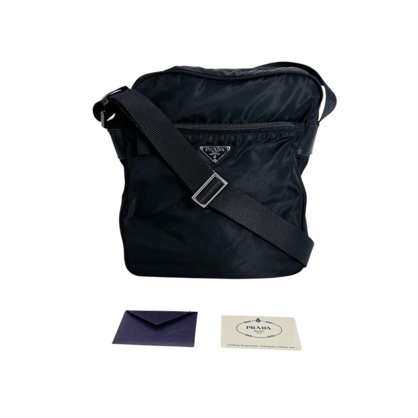 Prada Shoulder Bag, Crossbody Triangle Logo, Nylon