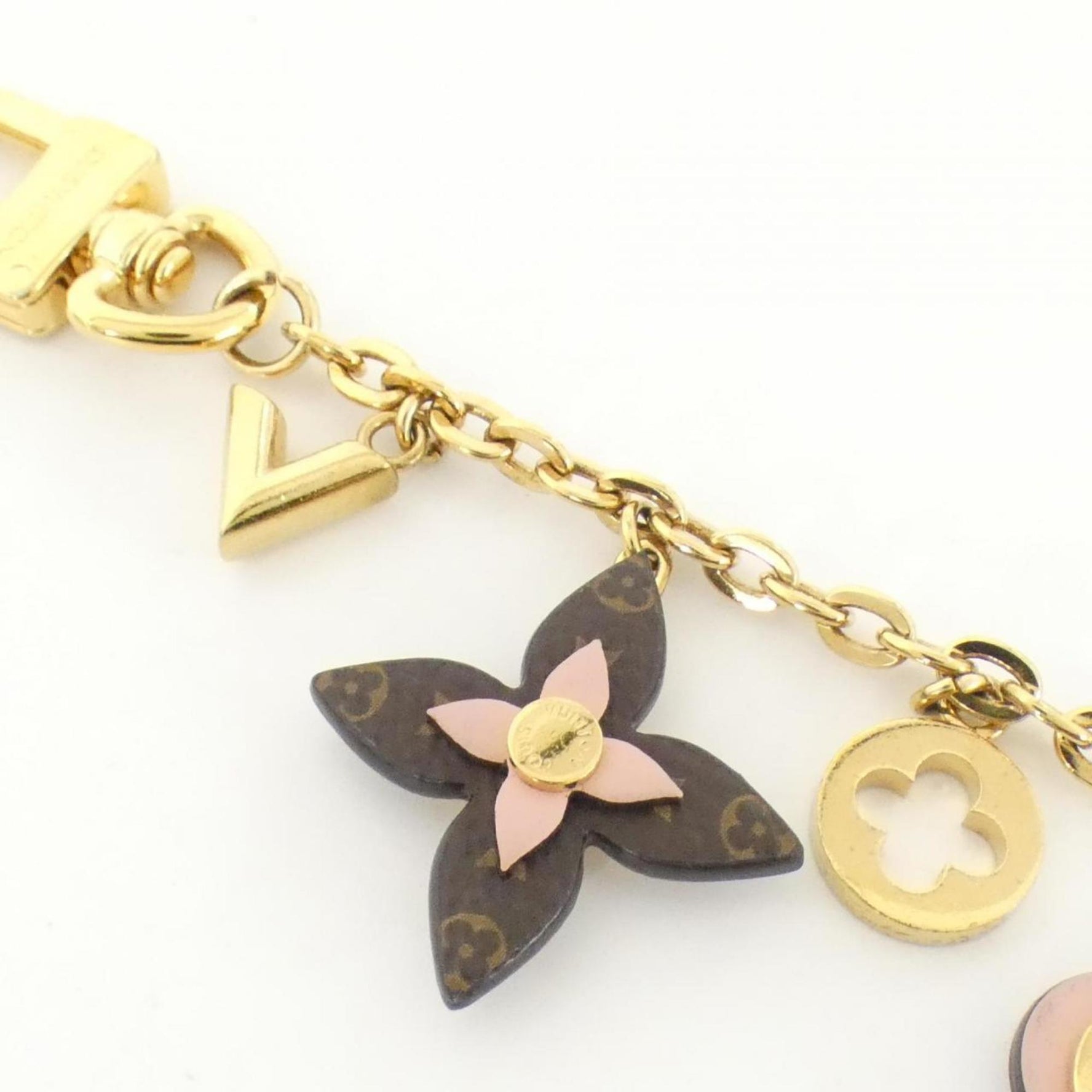 Louis Vuitton Bijoux Sac Chene Blooming Flower Key Ring