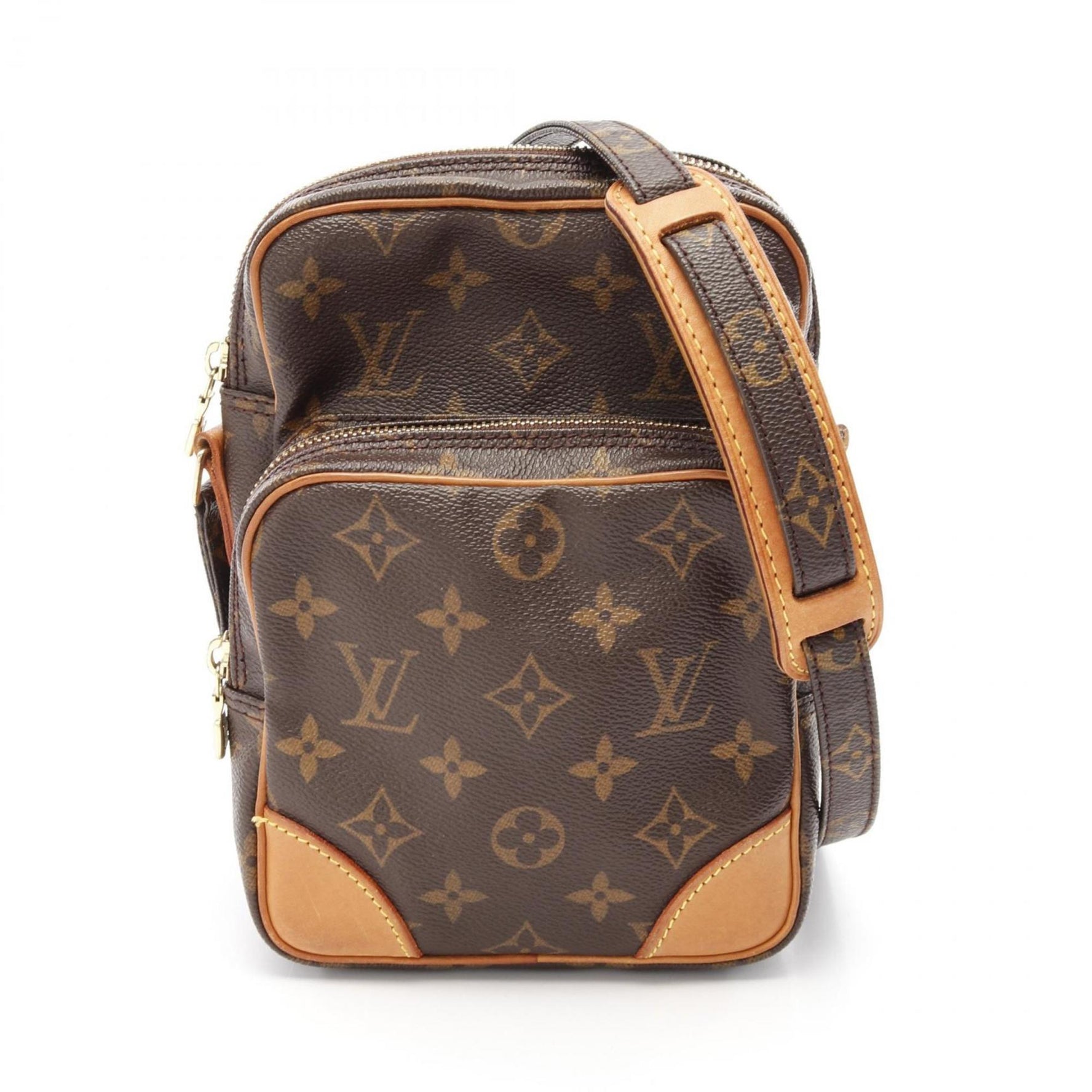 Louis Vuitton Amazon Shoulder Bag Coated Canvas Leather Monogram