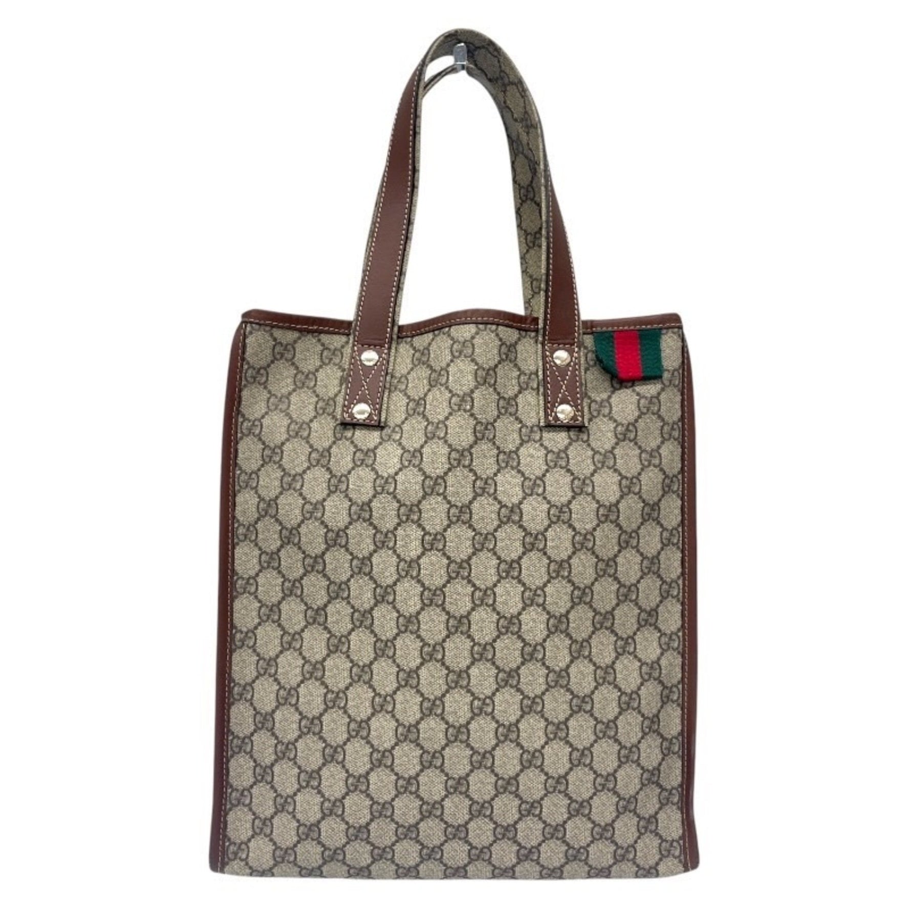GUCCI GG Supreme Sherry Line Tote Bag, Pattern, Handbag