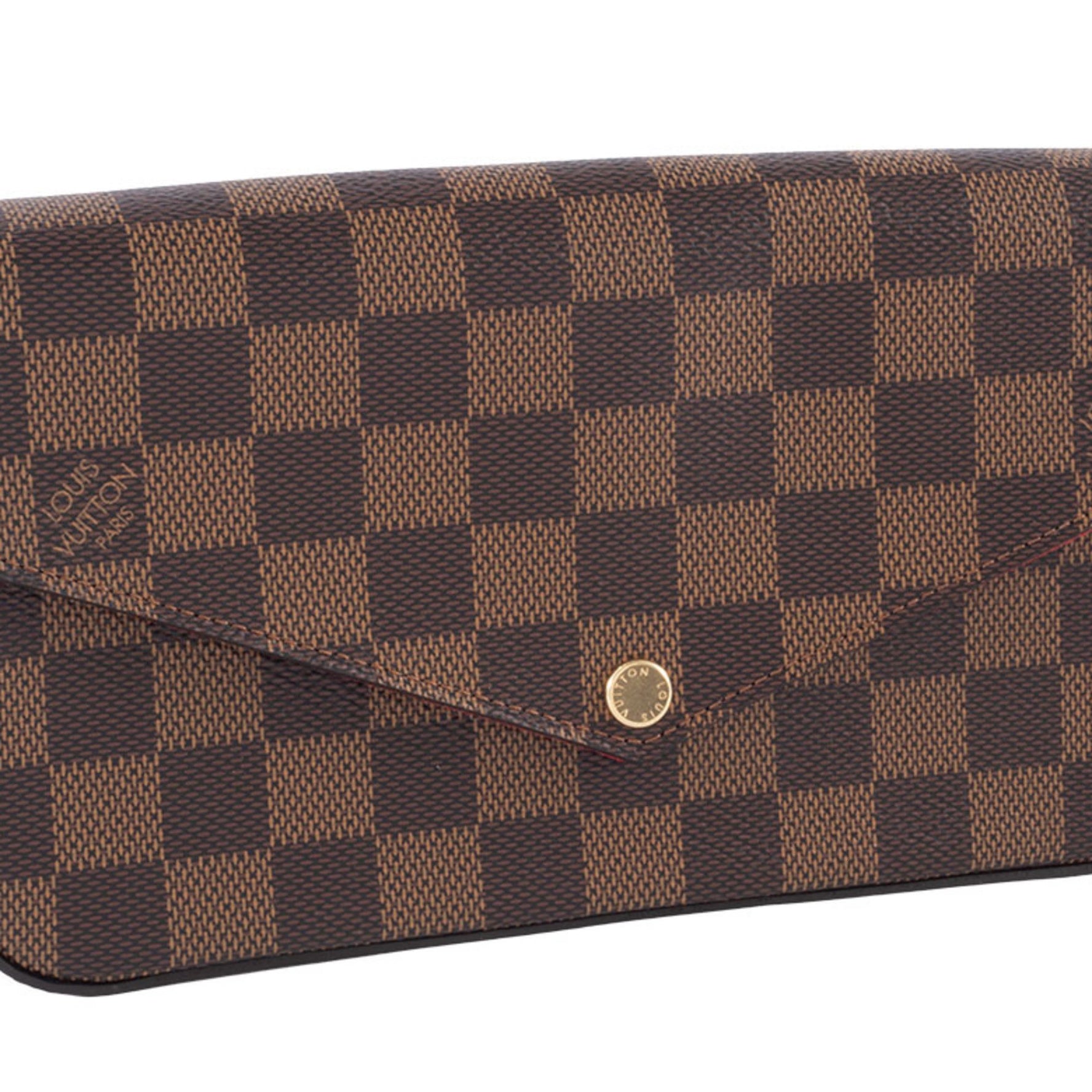 Louis Vuitton Pochette Felicie Shoulder Bag Damier Ebene Canvas