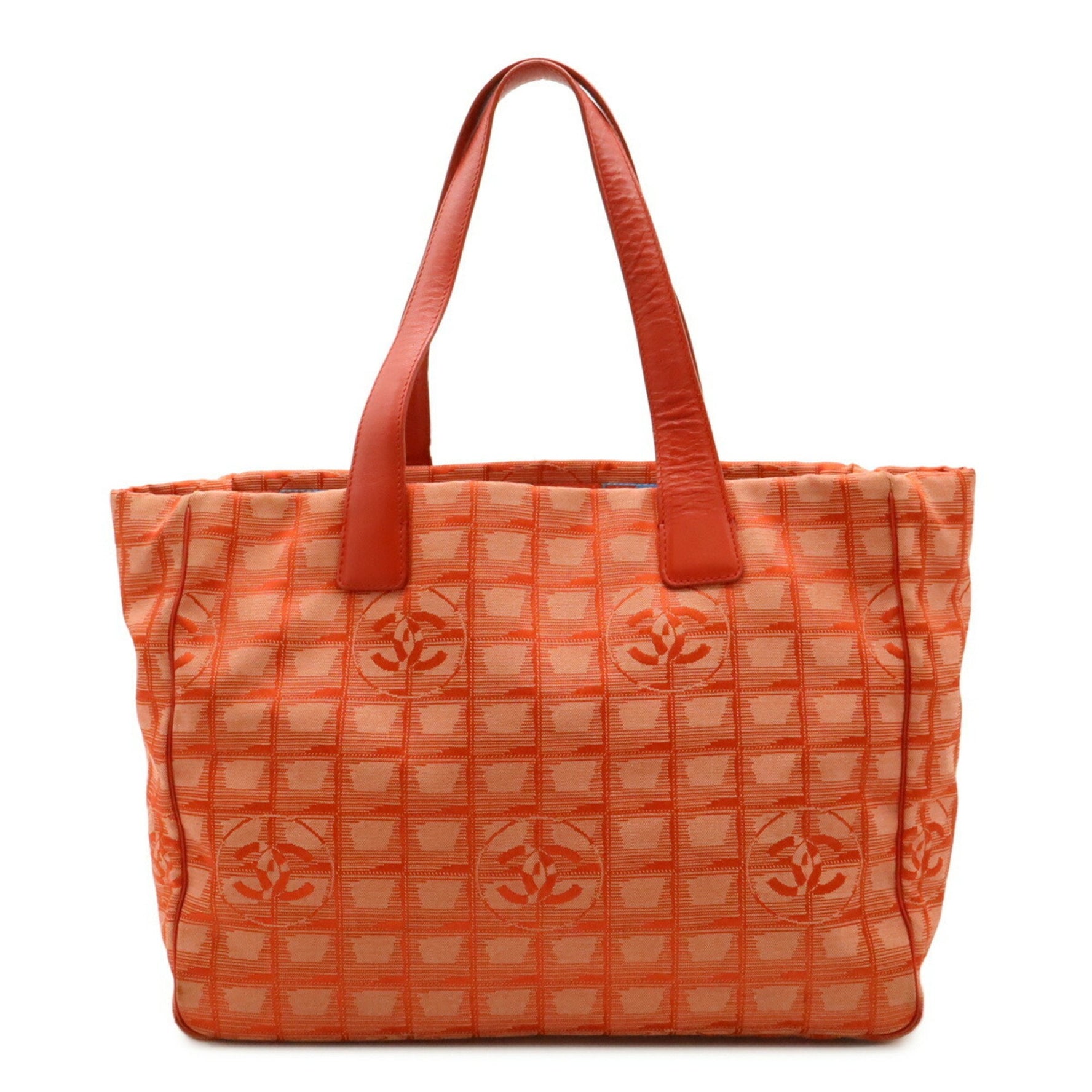 CHANEL New Travel Line Tote MM Bag Shoulder Nylon Red