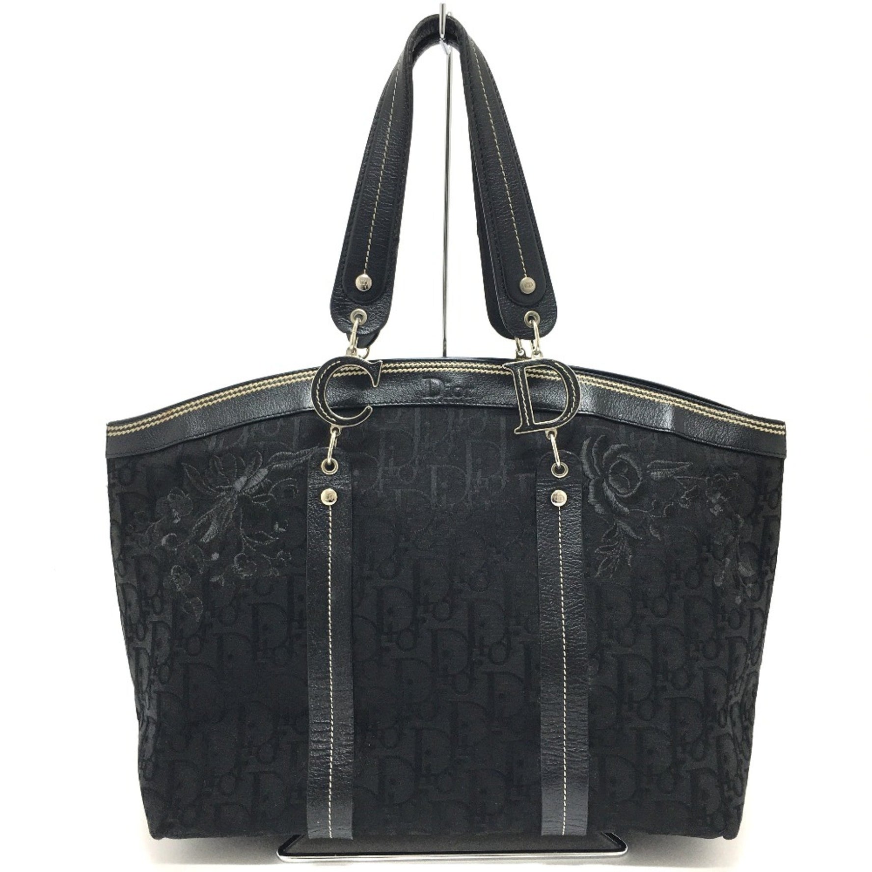 Christian Dior Christian Flower embroidery bag shawl Tote Bag
