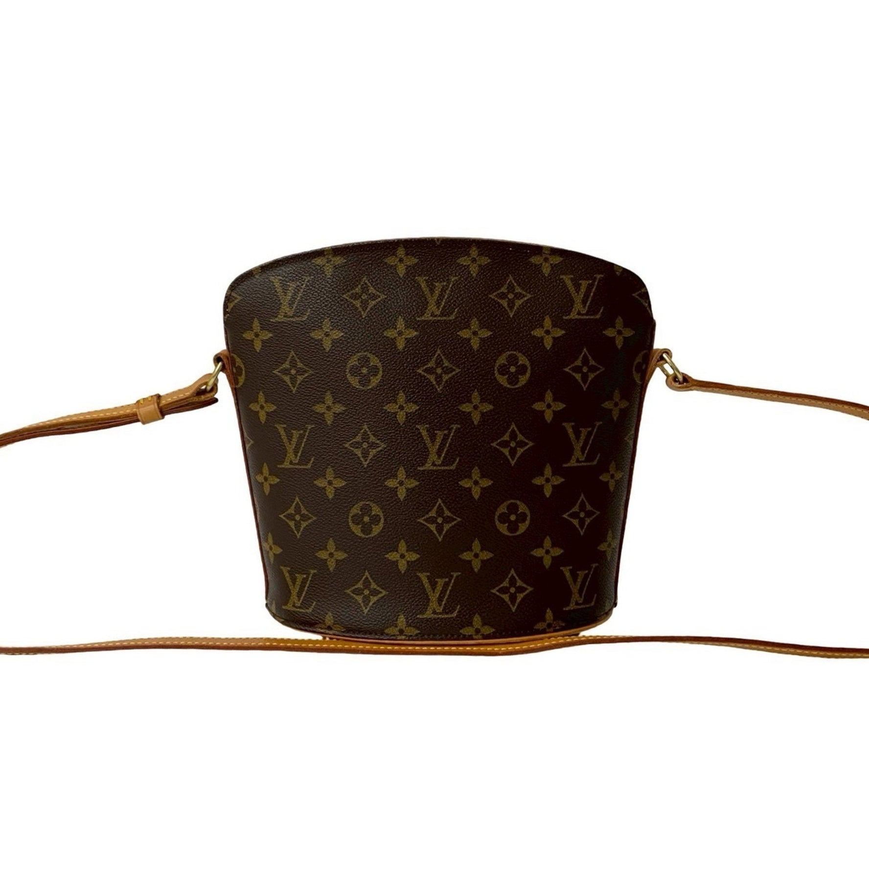 LOUIS VUITTON Vintage Drouot Monogram Leather Shoulder Bag/Pochette 346-2