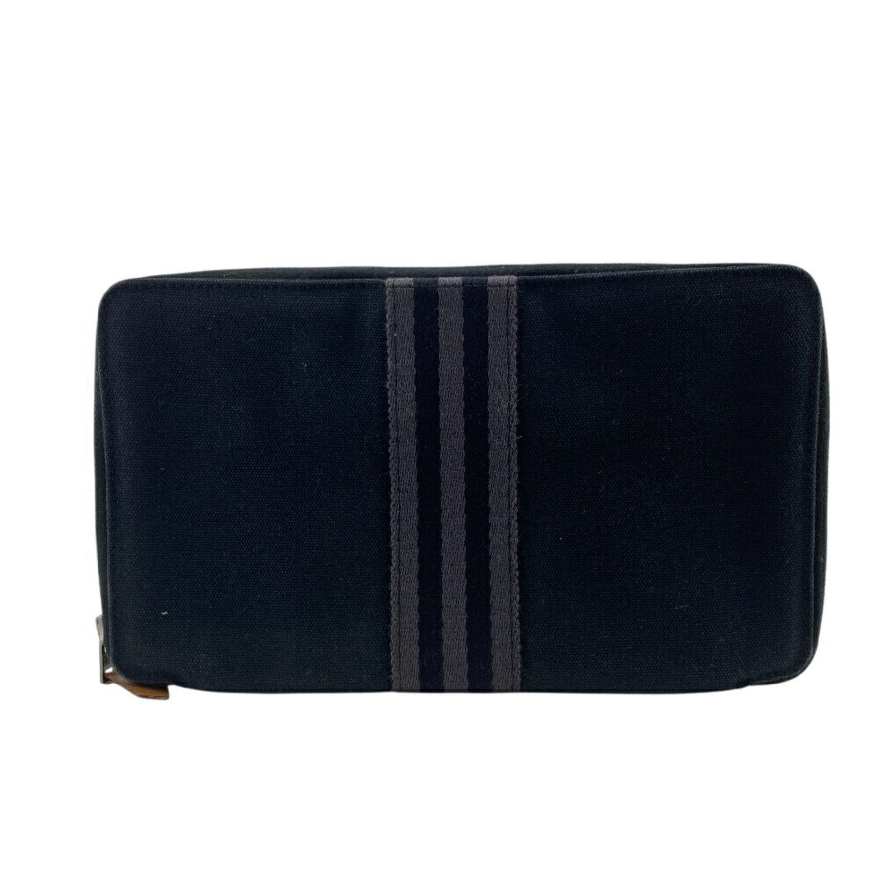HERMES Hermès Fouleaux Purse GM Long Wallet Black Men's