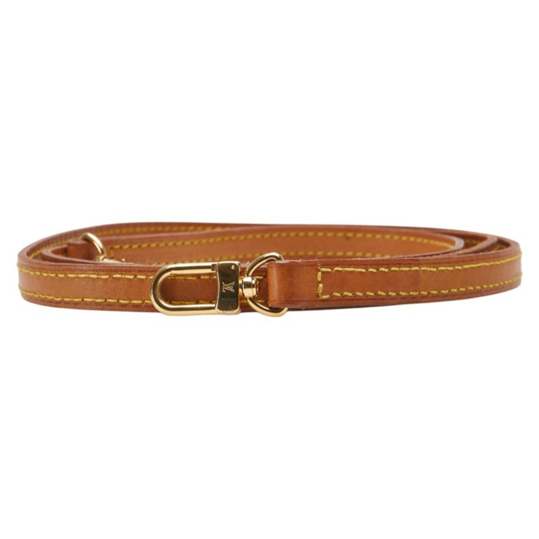 Louis Vuitton Shoulder Strap, Brown and Gold Plated Leather