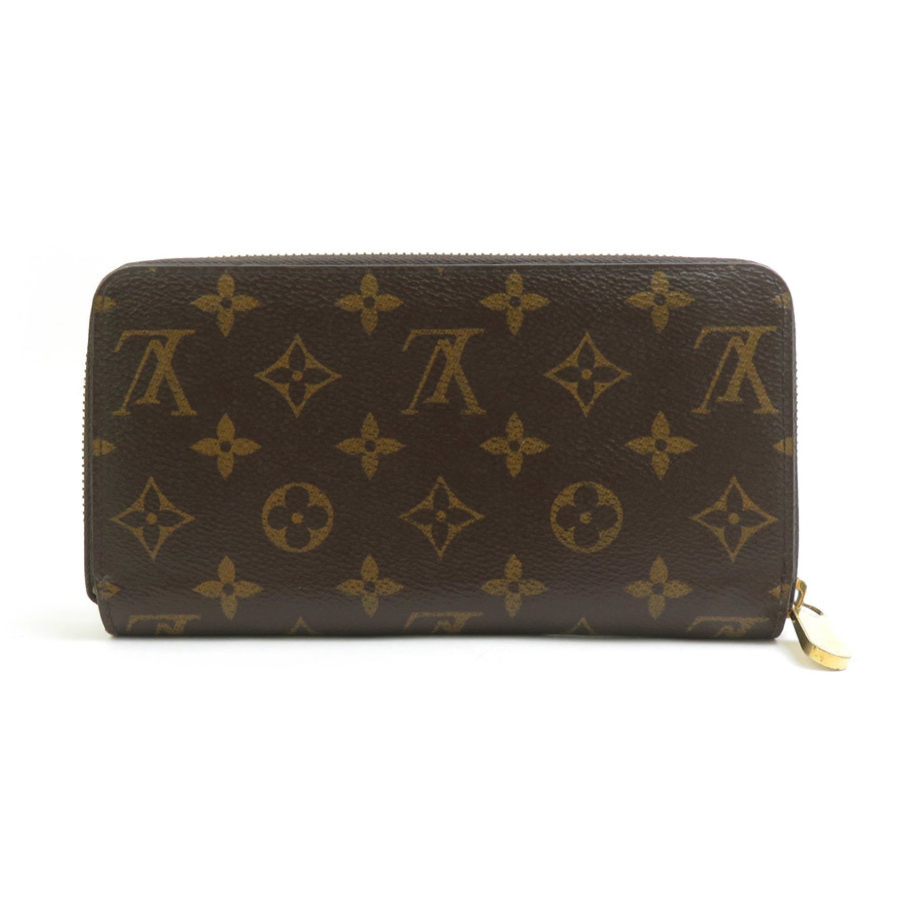 Louis Vuitton Round Long Wallet Monogram Zippy Canvas Brown Men's
