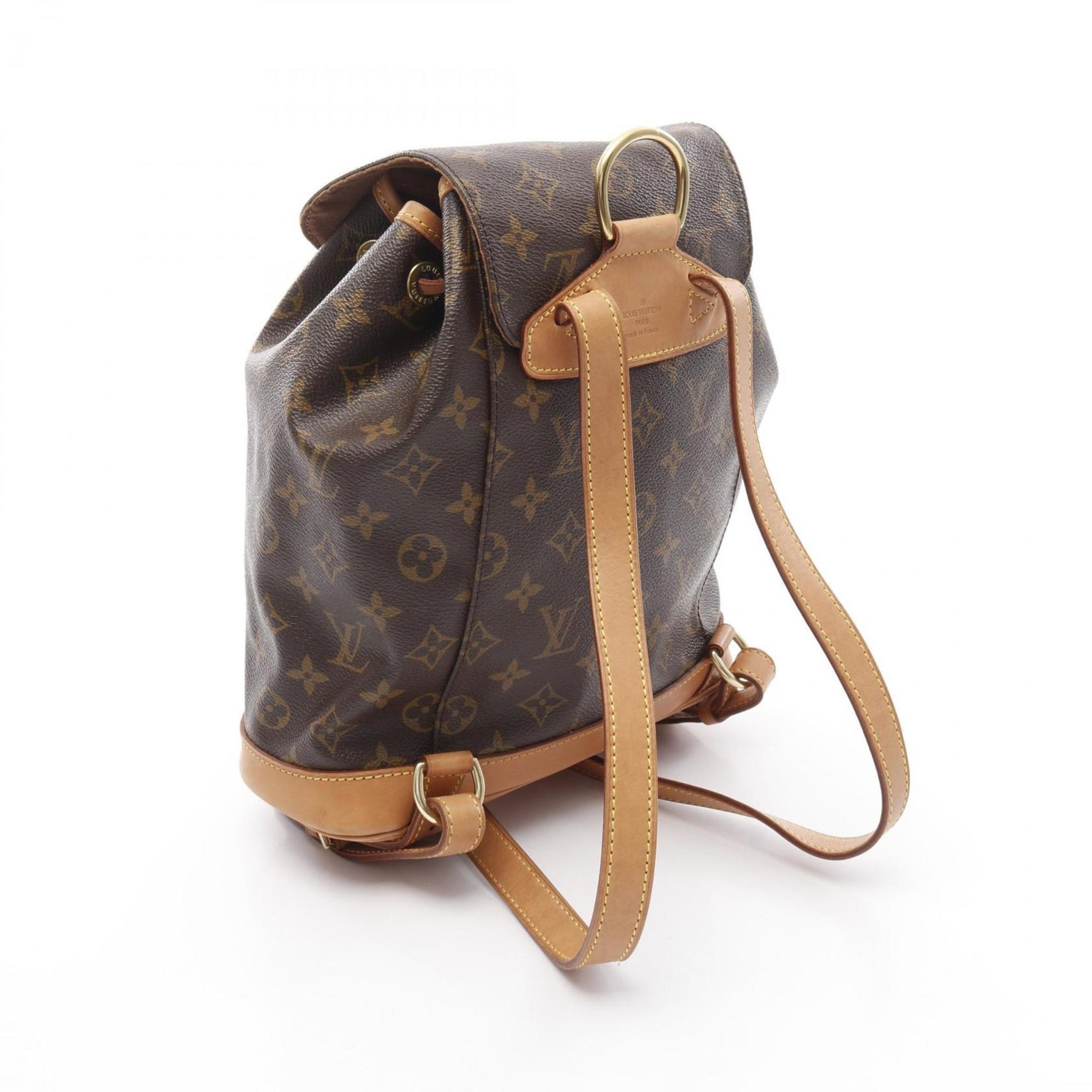 Louis Vuitton Montsouris MM Backpack, Coated Canvas and Leather, Monogram
