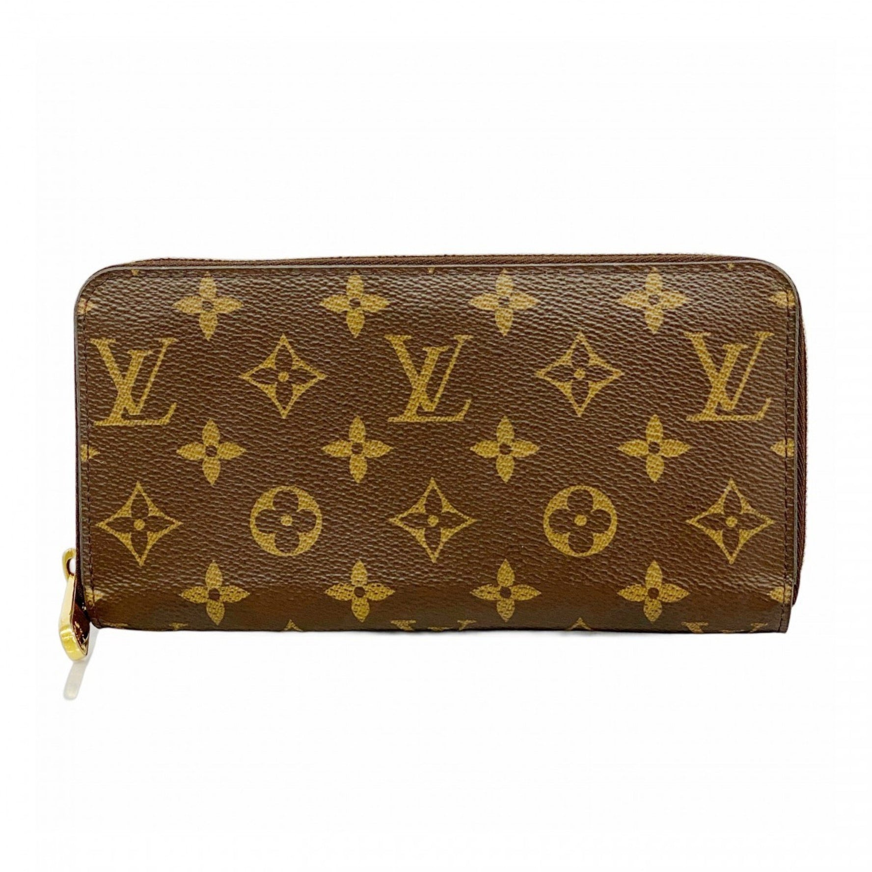 Louis Vuitton Monogram Zippy Wallet M41895 Brown Fuchsia Women's