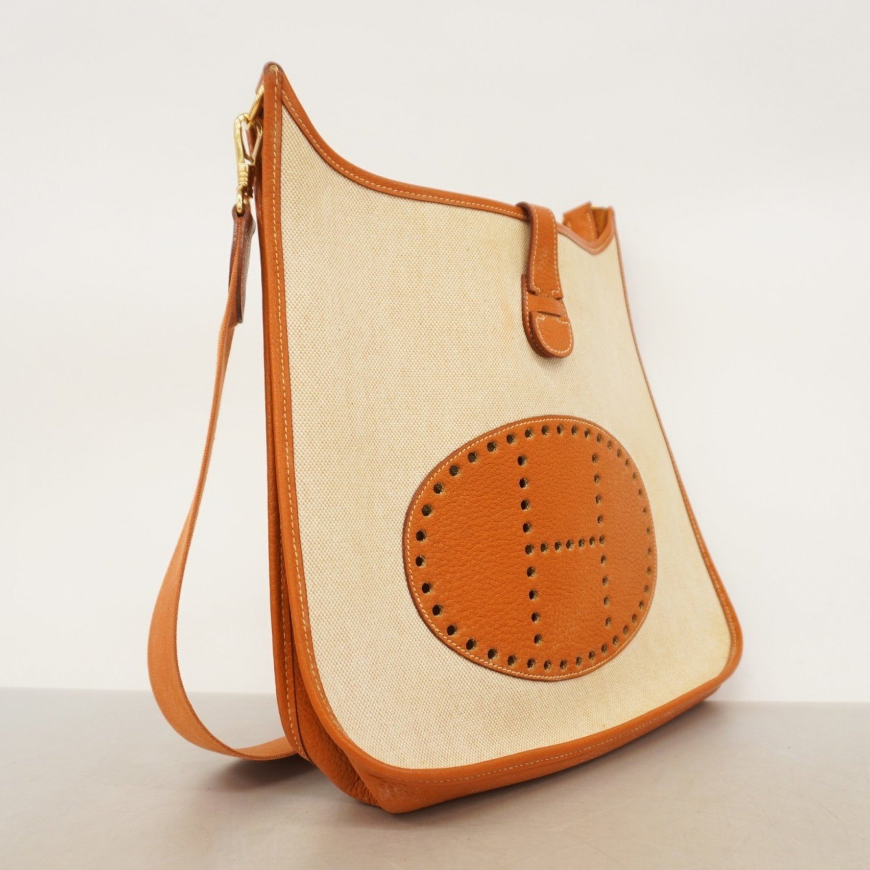 Hermes Hermès Evelyn 1GM Shoulder Bag in Toile H Natural, A Stamped, Women's