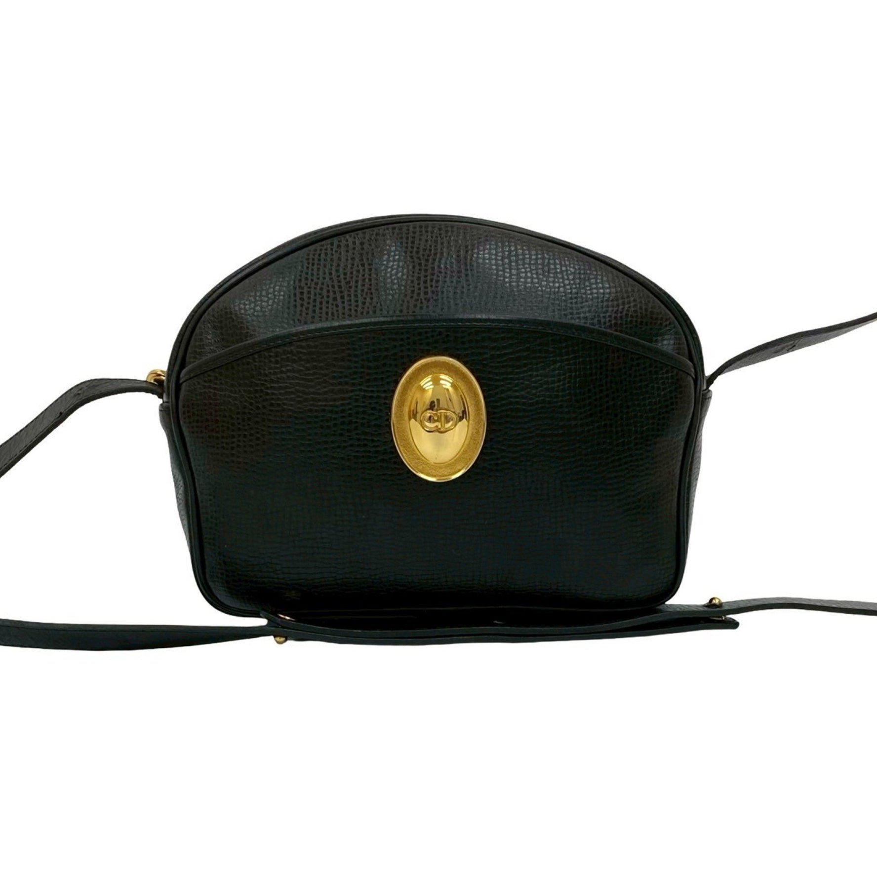 Christian Dior CD logo hardware leather shoulder bag pochette 05881