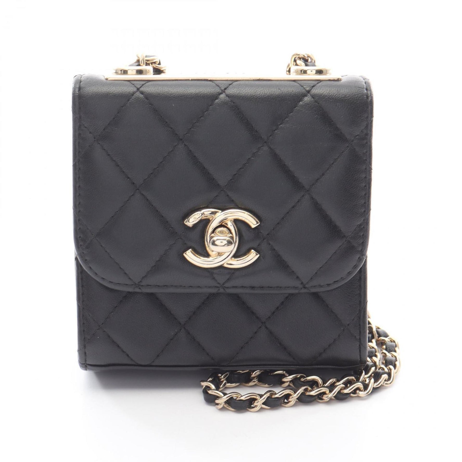 CHANEL Mini Matelasse Shoulder Bag, Lambskin Leather