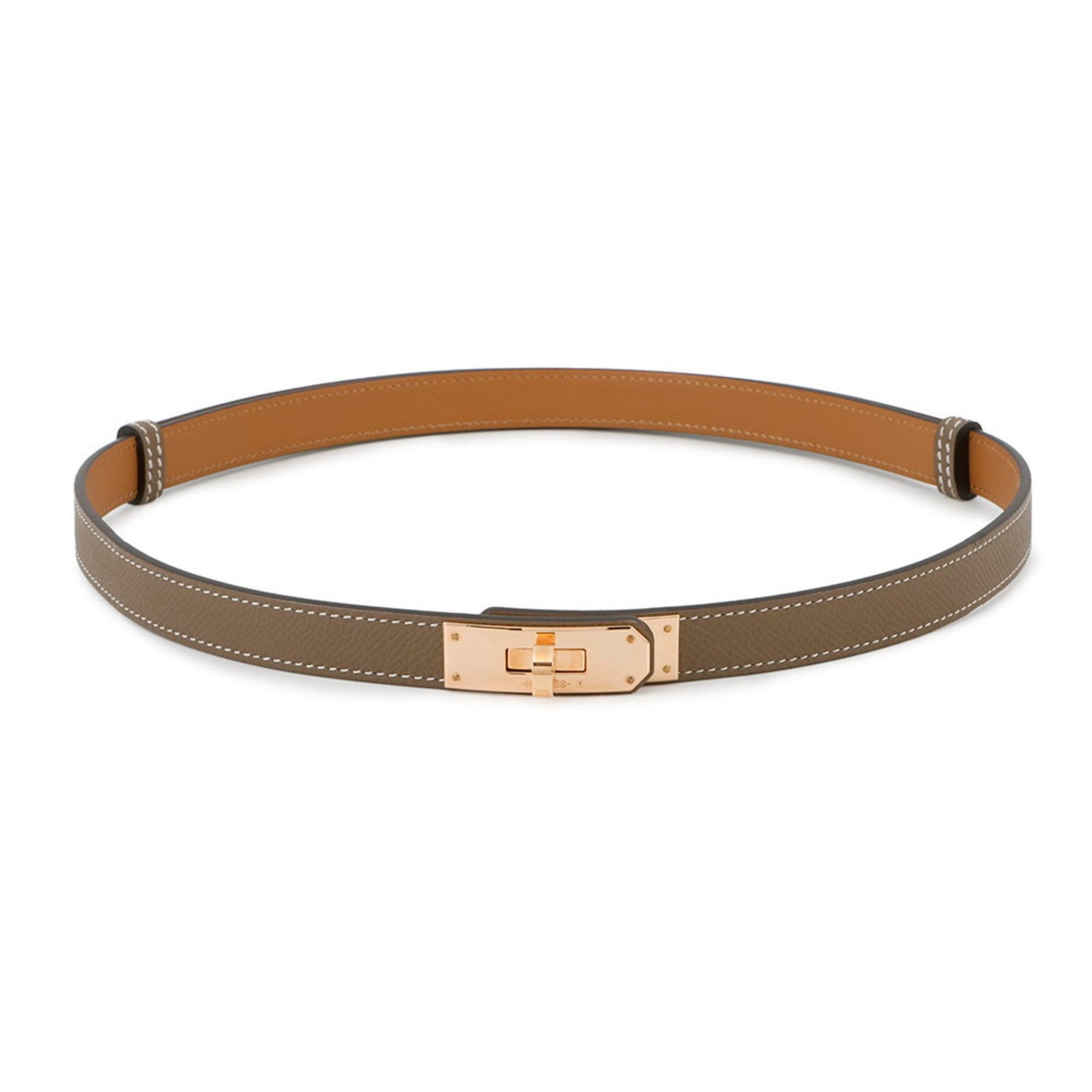 Hermes Kelly Belt, Gold, Pink, Epson, K Stamp