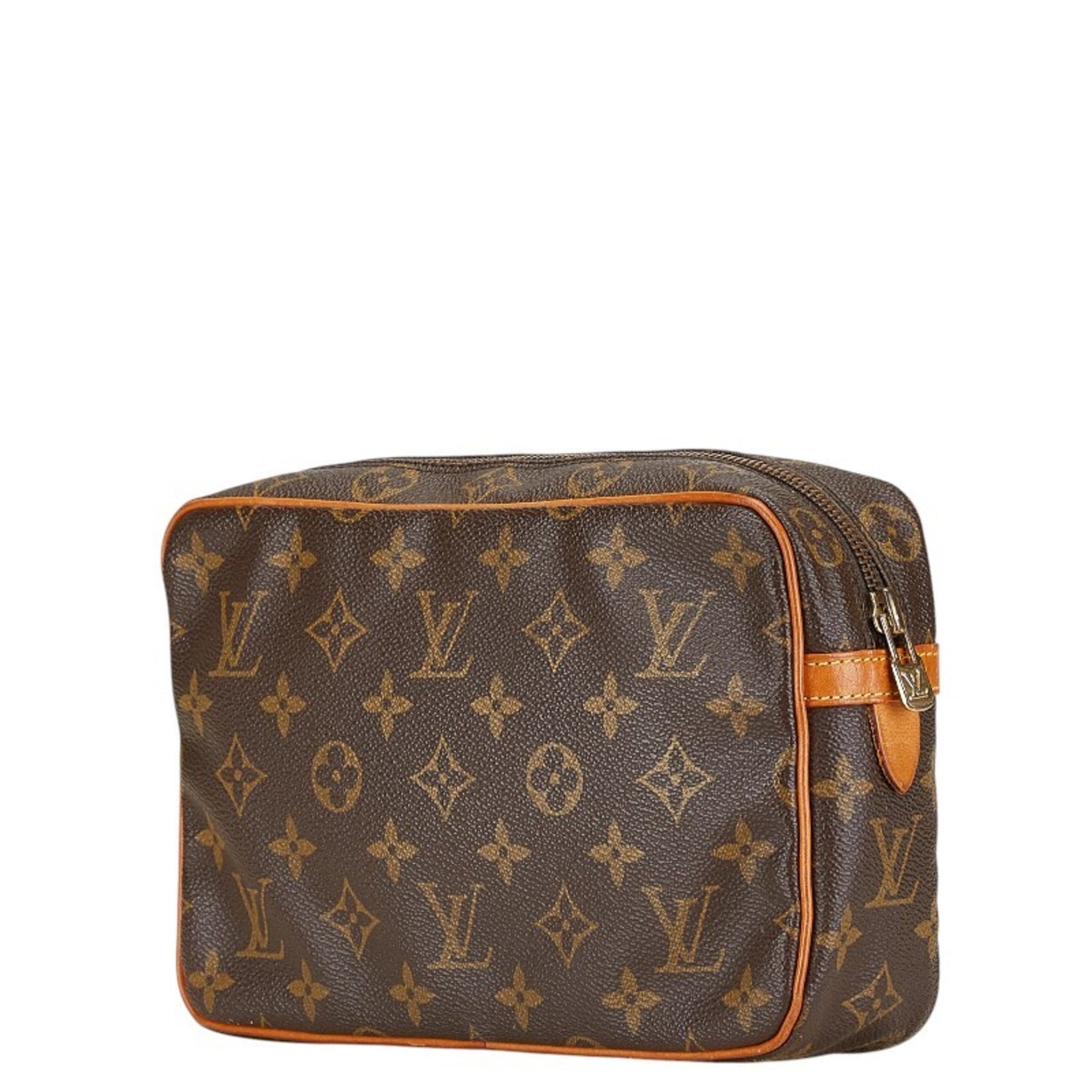 Louis Vuitton Monogram Compiegne 23 Second Bag Clutch Brown PVC Leather Women's LOUIS VUITTON