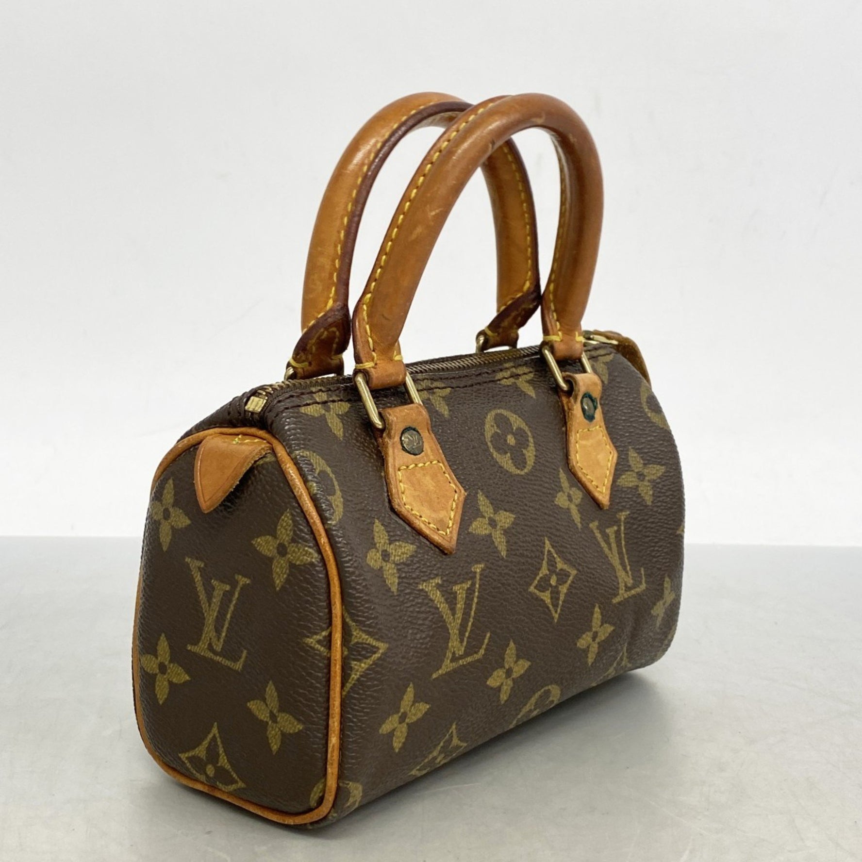 Louis Vuitton Monogram Mini Speedy Handbag M41534 Brown Women's