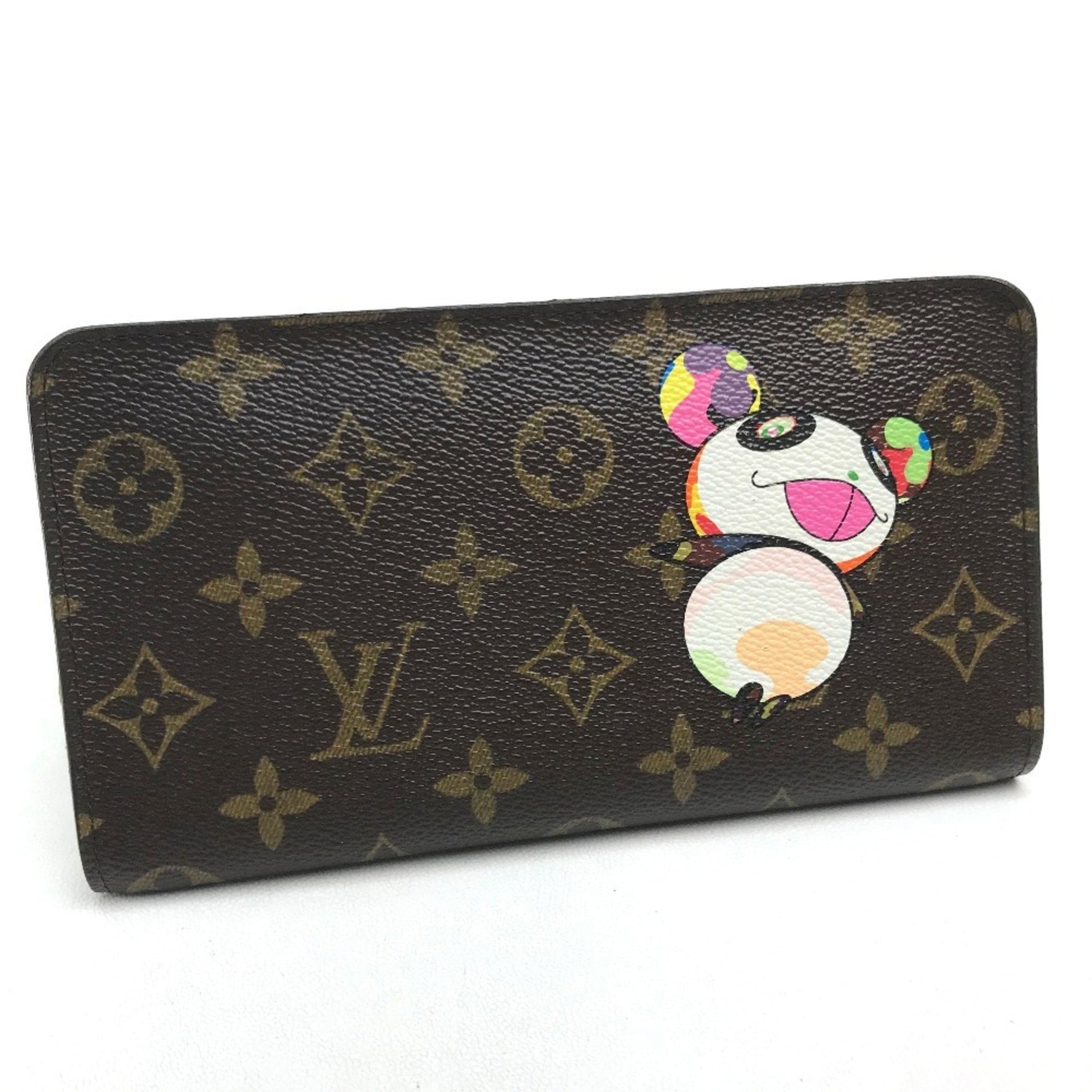 Louis Vuitton Monogram Panda Porte Monne Zip Long Wallet by Takashi Murakami, Canvas