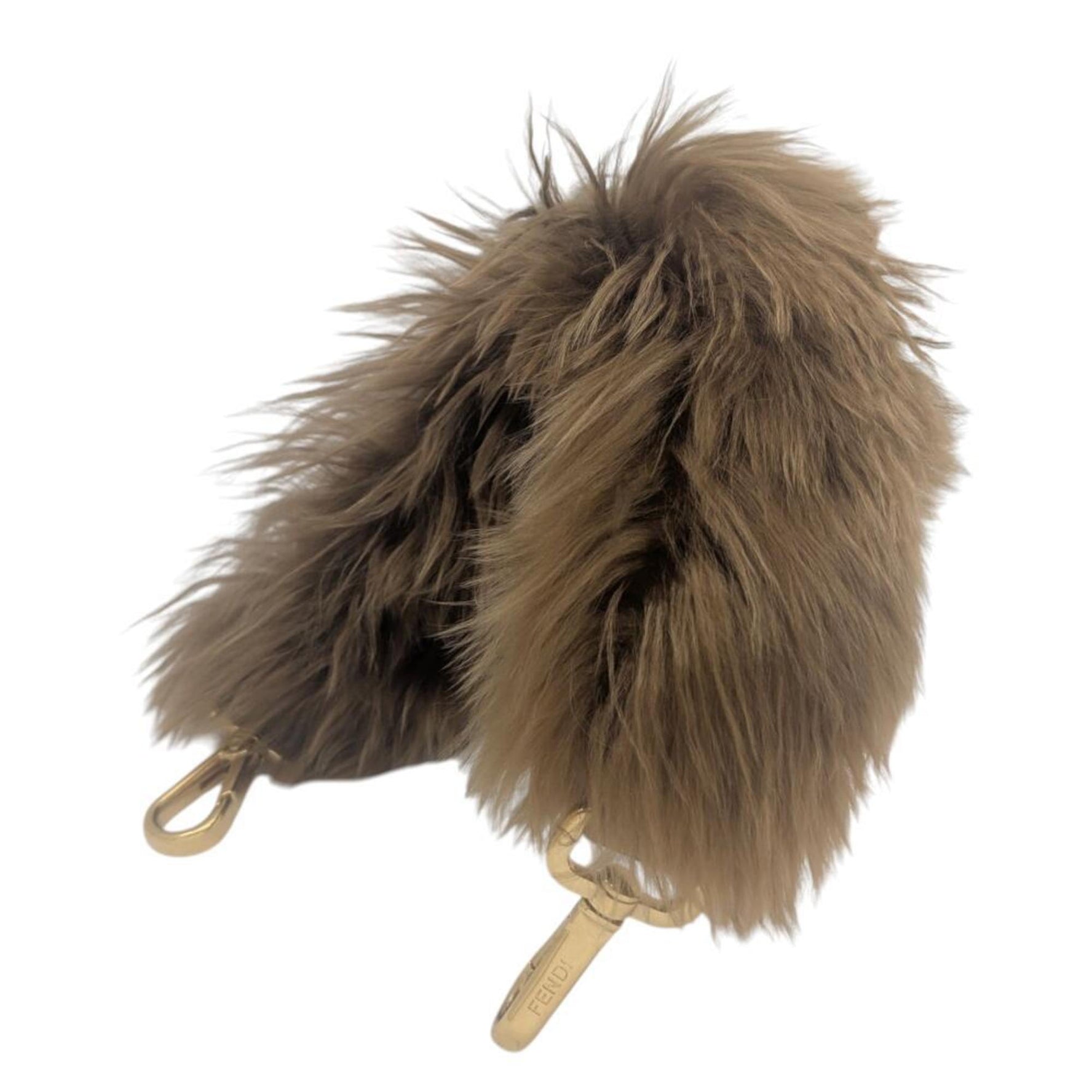FENDI Strap You Fur Leather Bag
