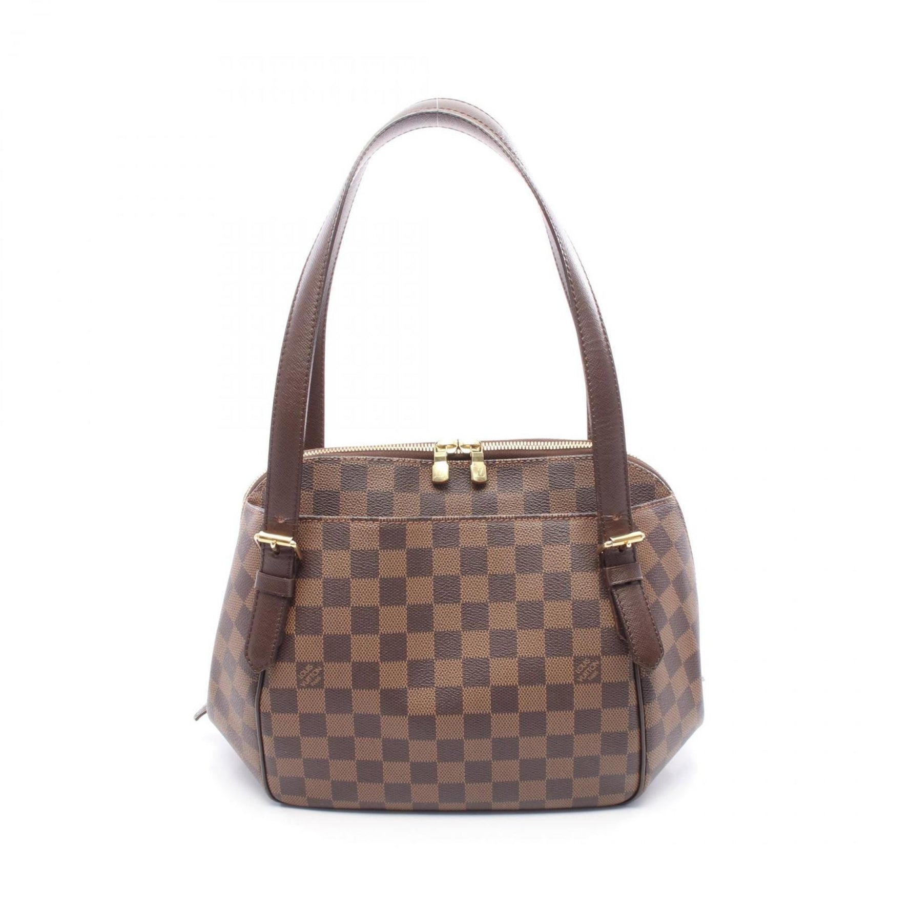 Louis Vuitton Belem MM Shoulder Bag, Coated Canvas, Leather, Damier