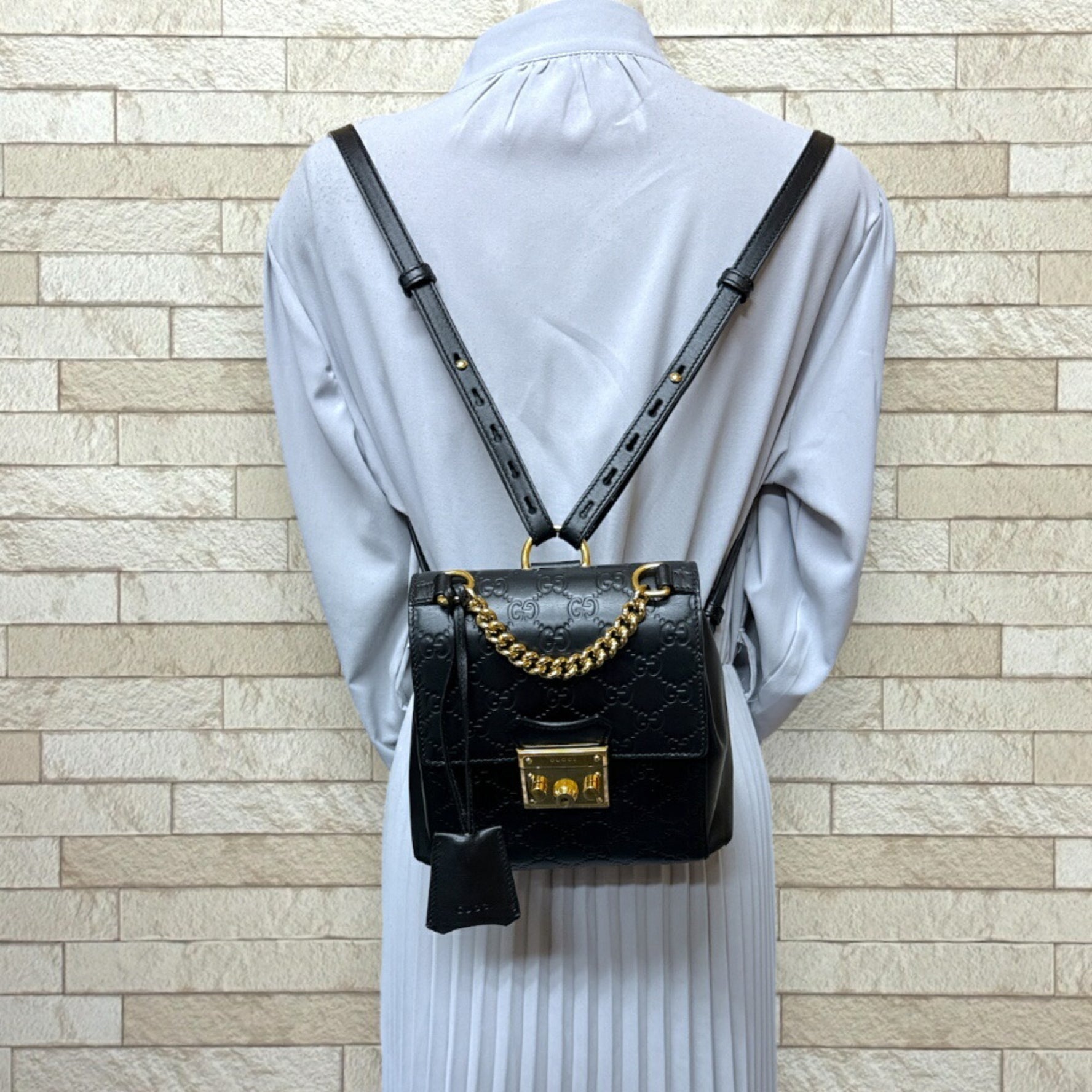 Gucci Guccissima Backpack Daypack Leather Women's GUCCI 2way
