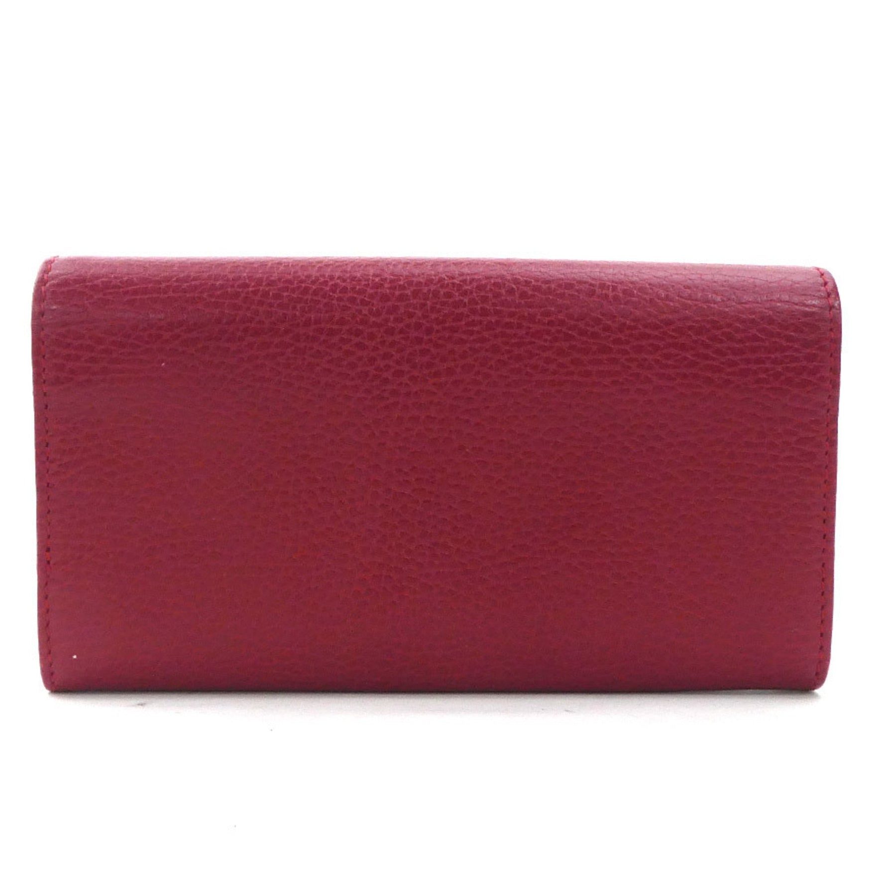 GUCCI Long Wallet GG MARMONT Leather Red Men's Women's t19598a
