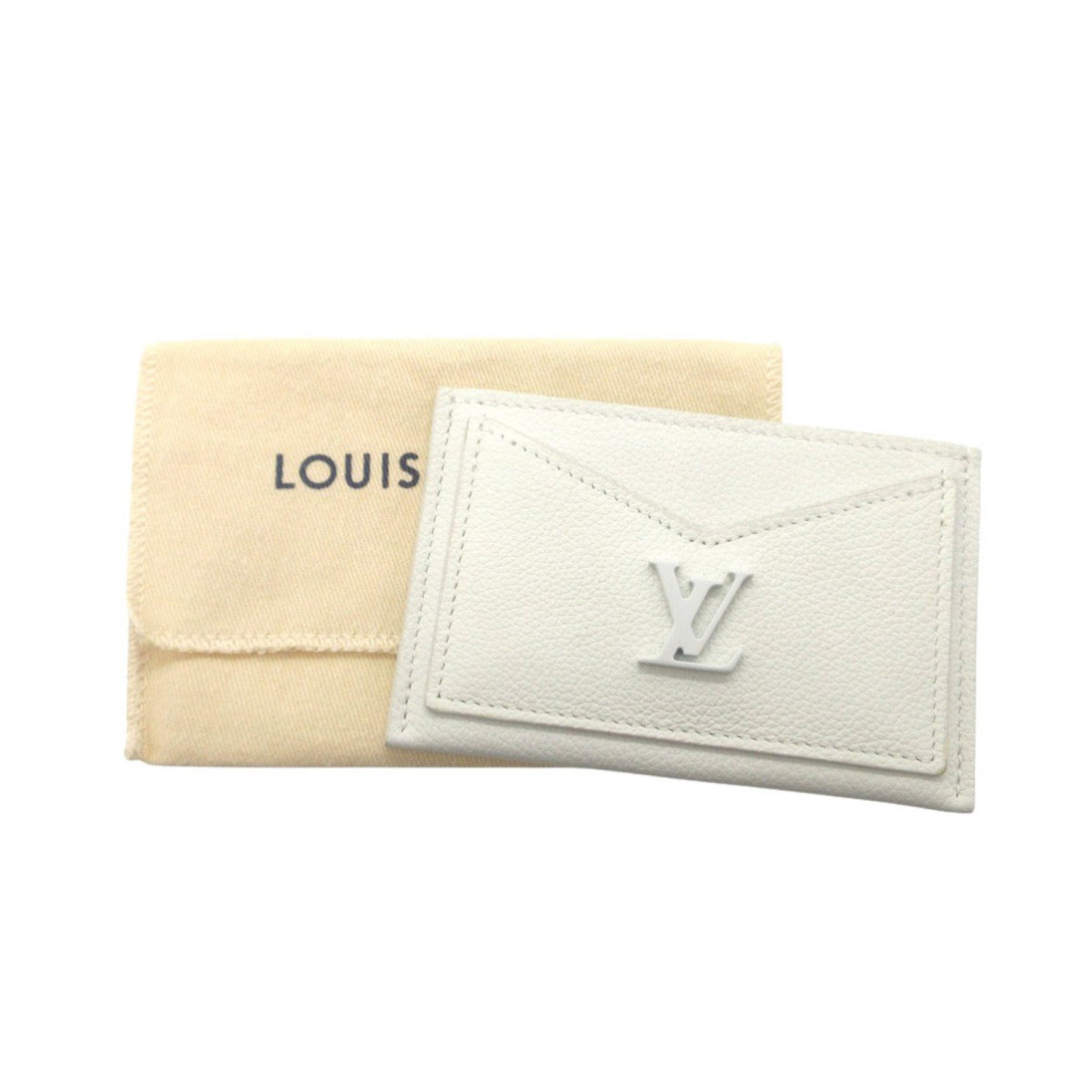 Like new Louis Vuitton Porte Carte Lockme card case in calfskin leather (LV 0371)