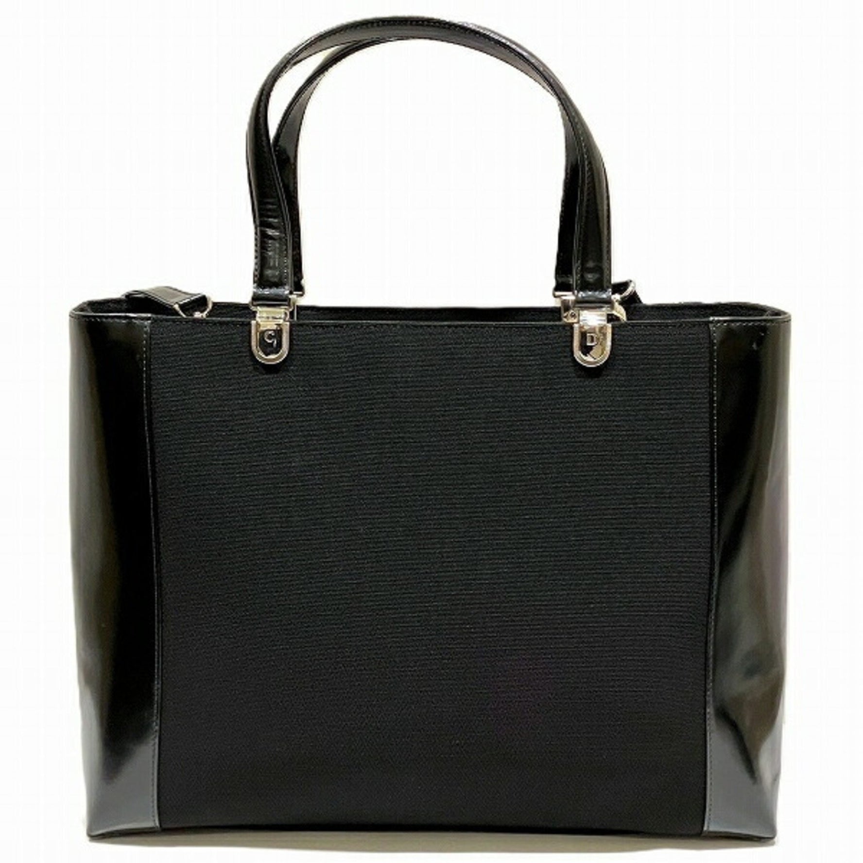 Christian Dior enamel x canvas bag tote shoulder