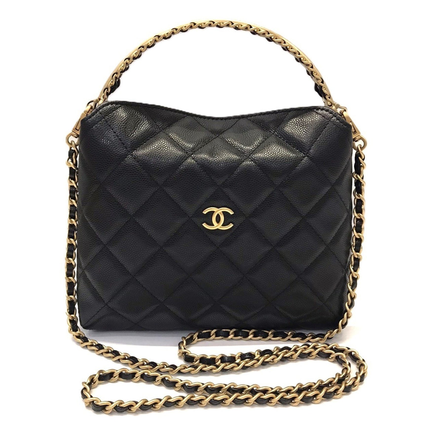 Chanel Chain Clutch Shoulder Bag in Caviar Leather
