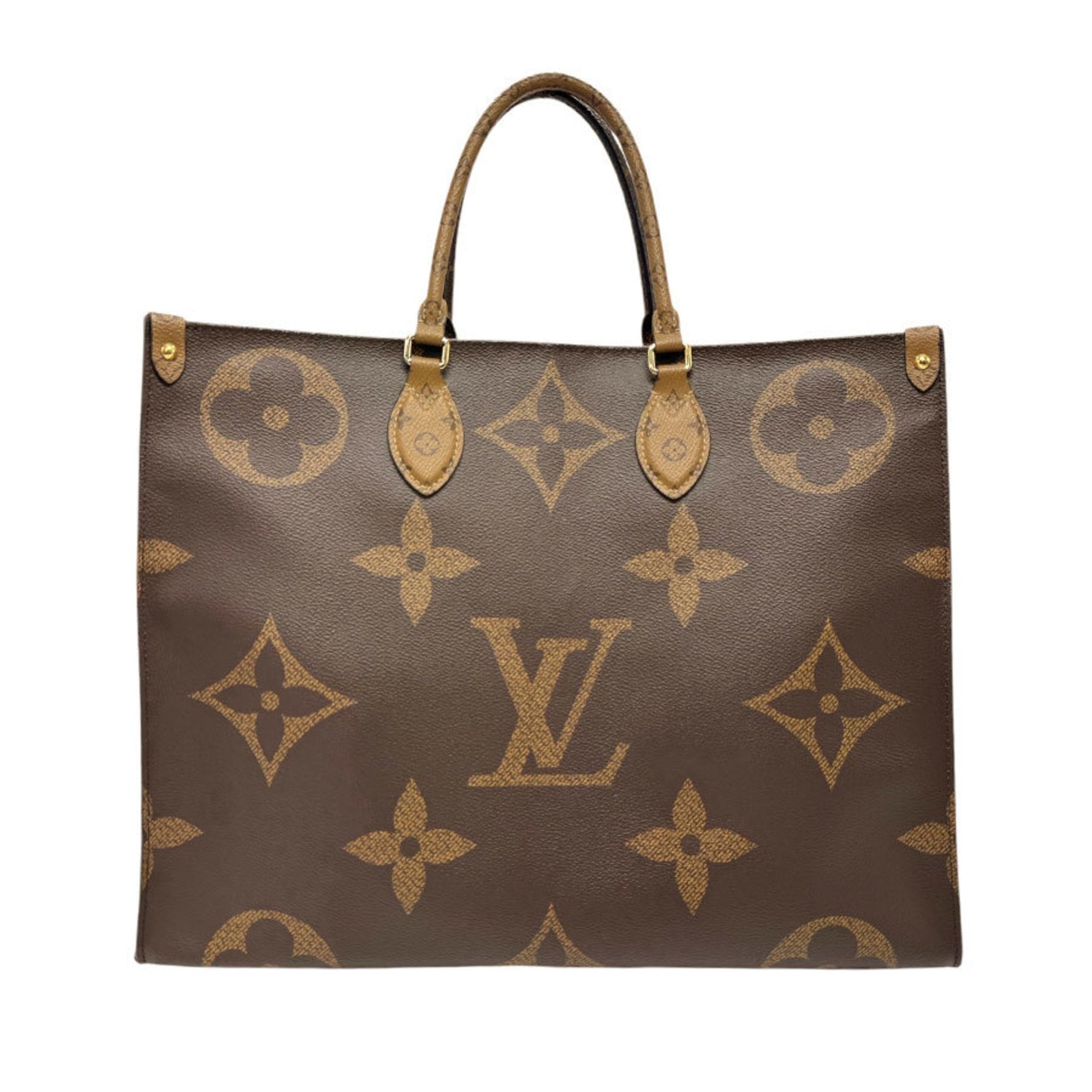 Louis Vuitton Handbag Shoulder Bag Monogram Giant Reverse On the Go GM Coated Canvas Gold