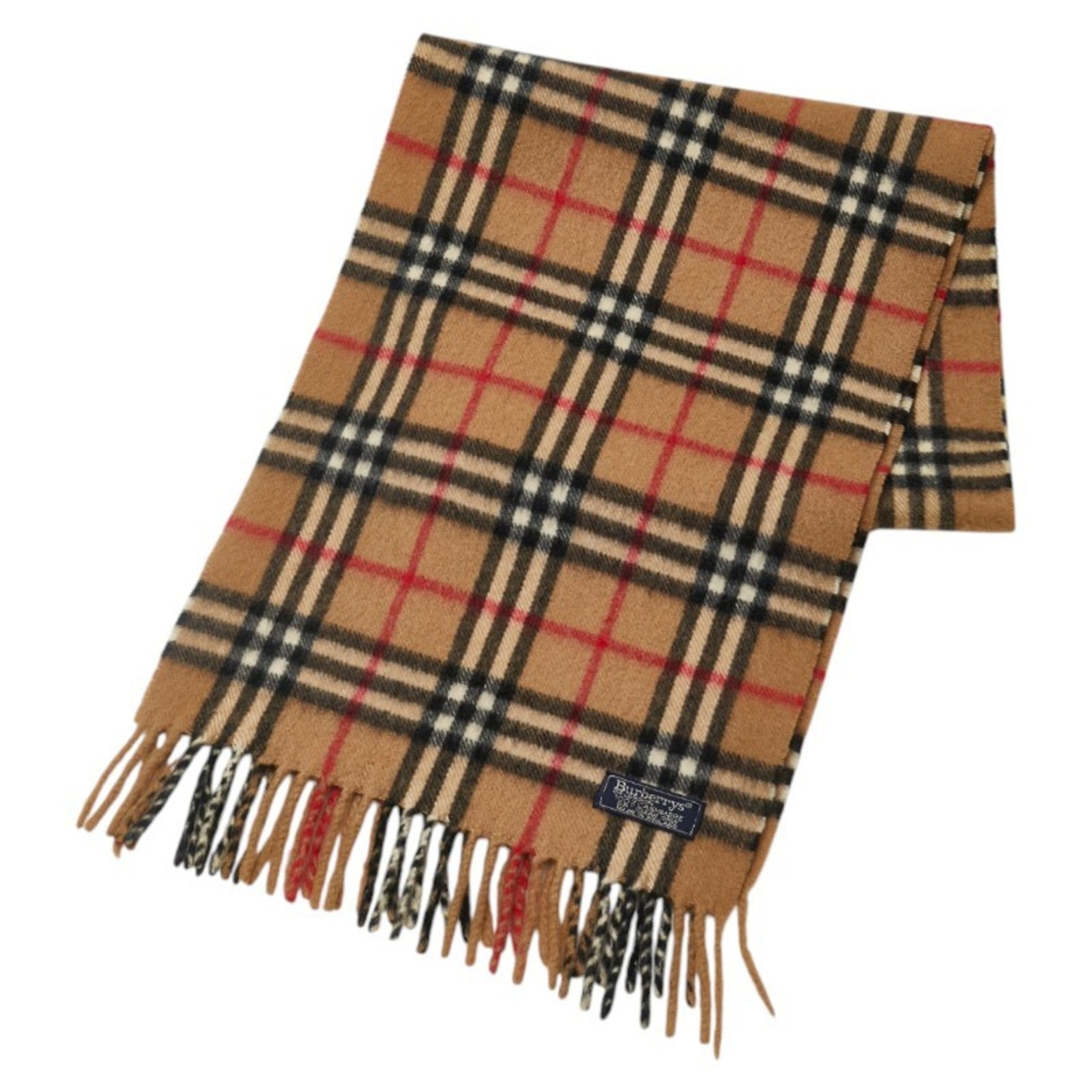 Burberry Nova Check Scarf Beige Cashmere Women's BURBERRY