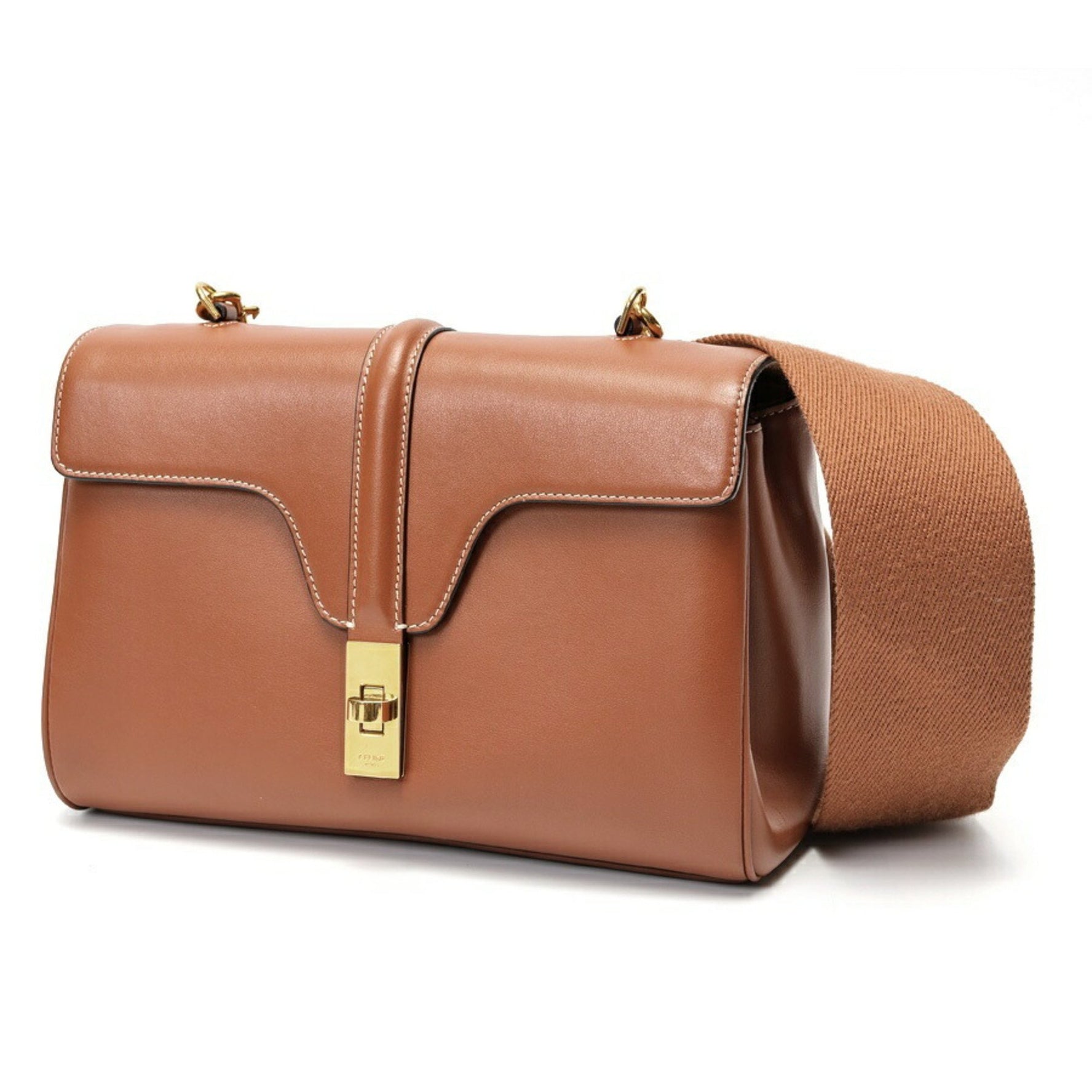 Celine Teen Soft 16 (Ceze) Shoulder Bag Calfskin Tan