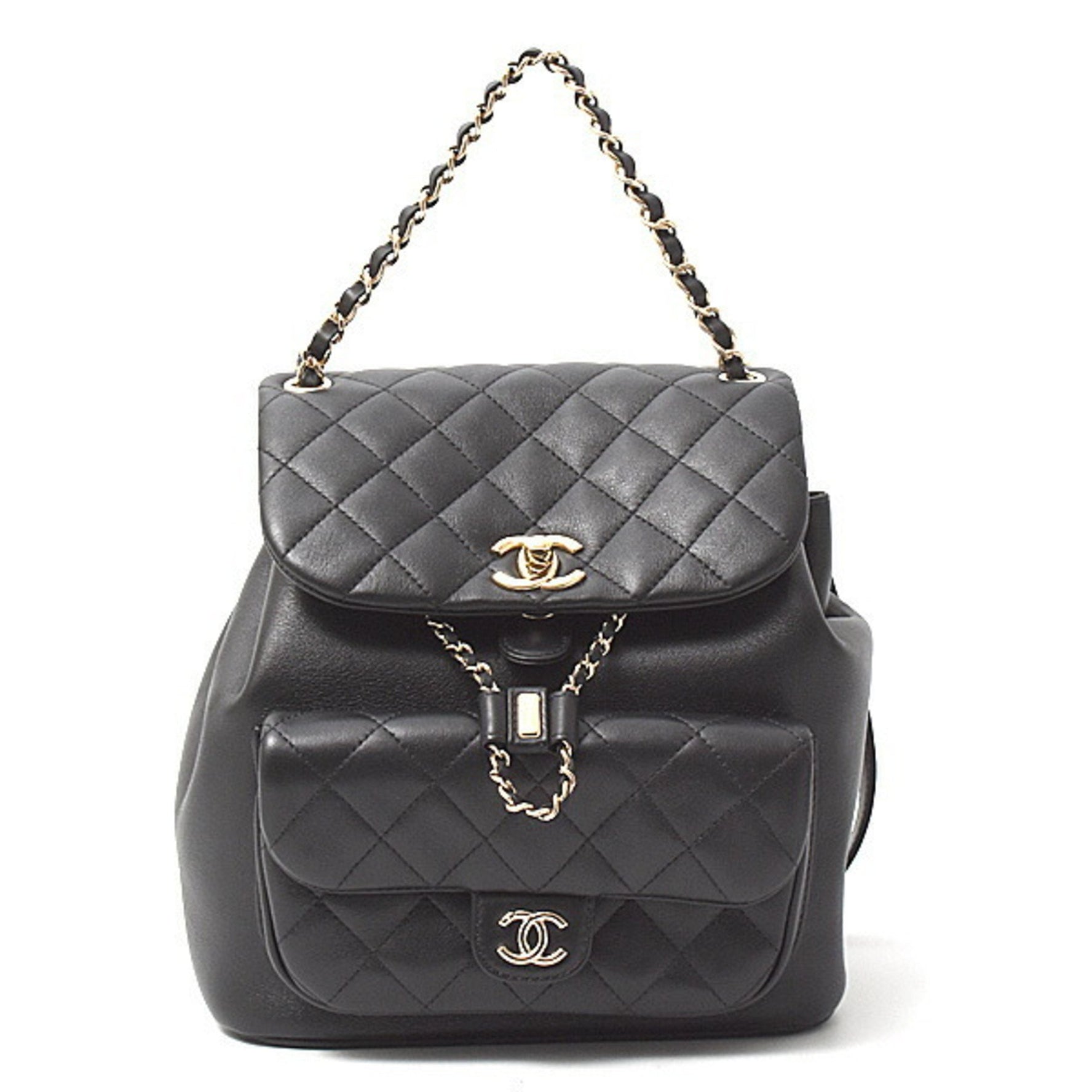 CHANEL Matelasse Backpack with Coco Mark, Lambskin