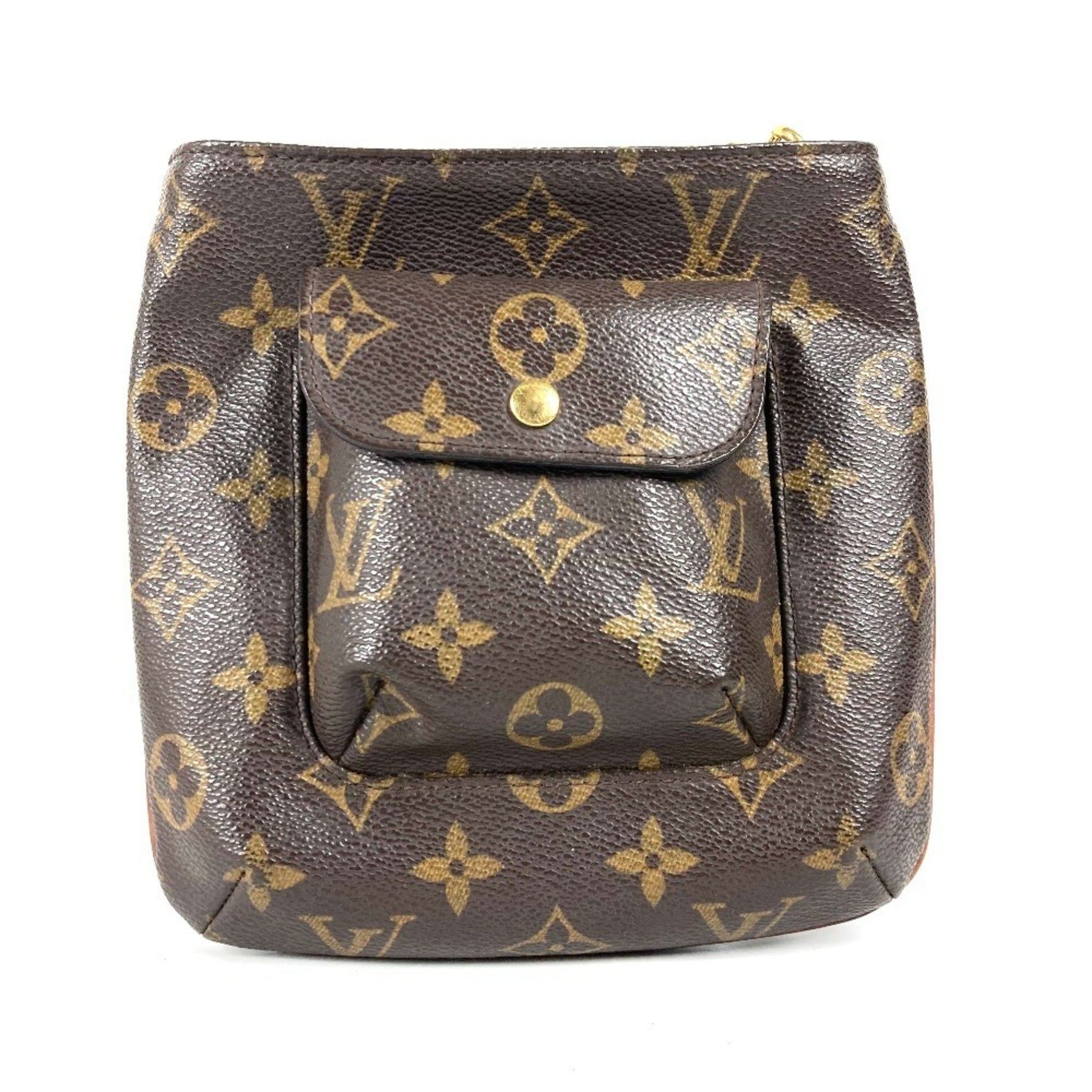 Louis Vuitton Monogram Partition Bag with Strap Clutch Pouch Canvas
