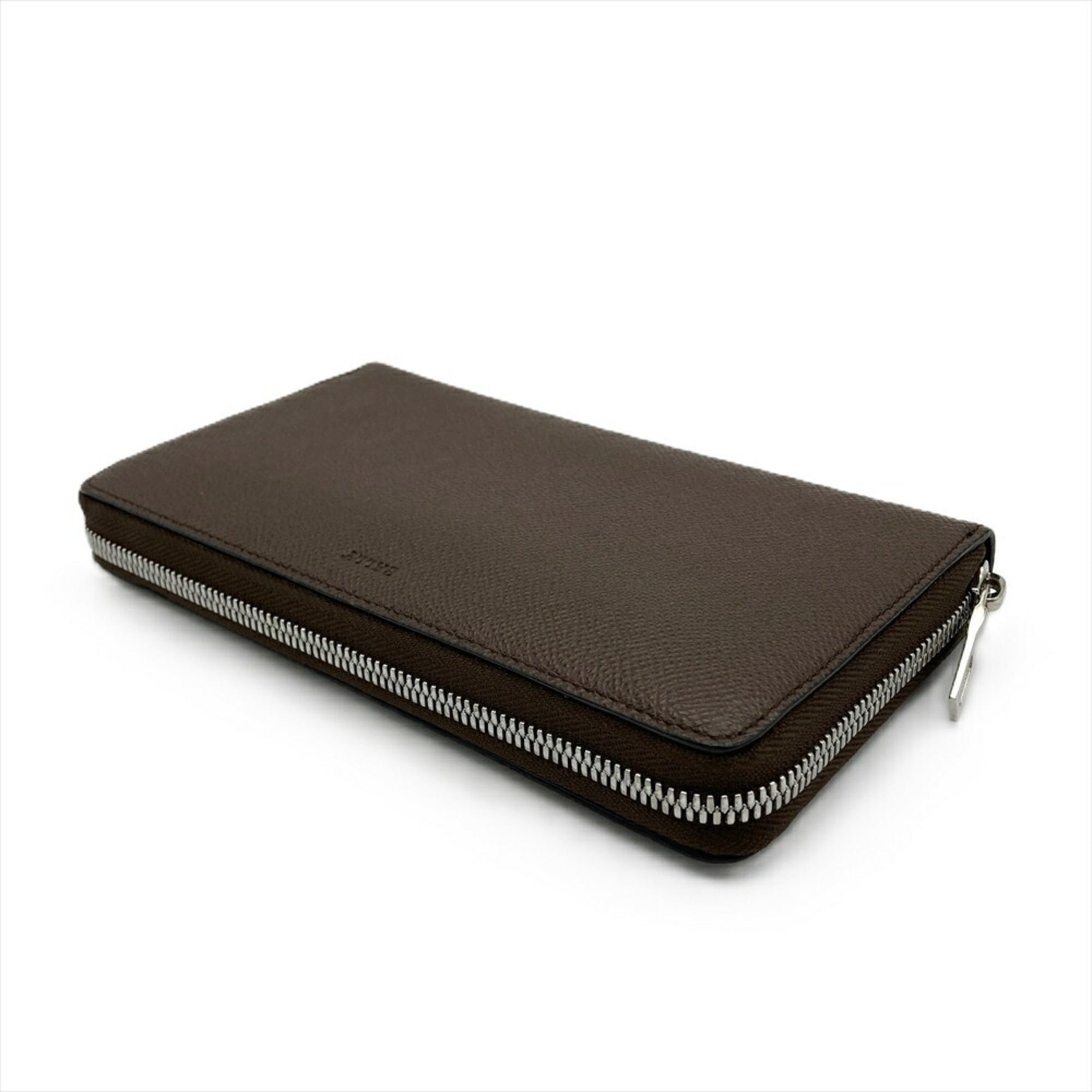 BALLY Balen Round Leather Brown Long Wallet for Men