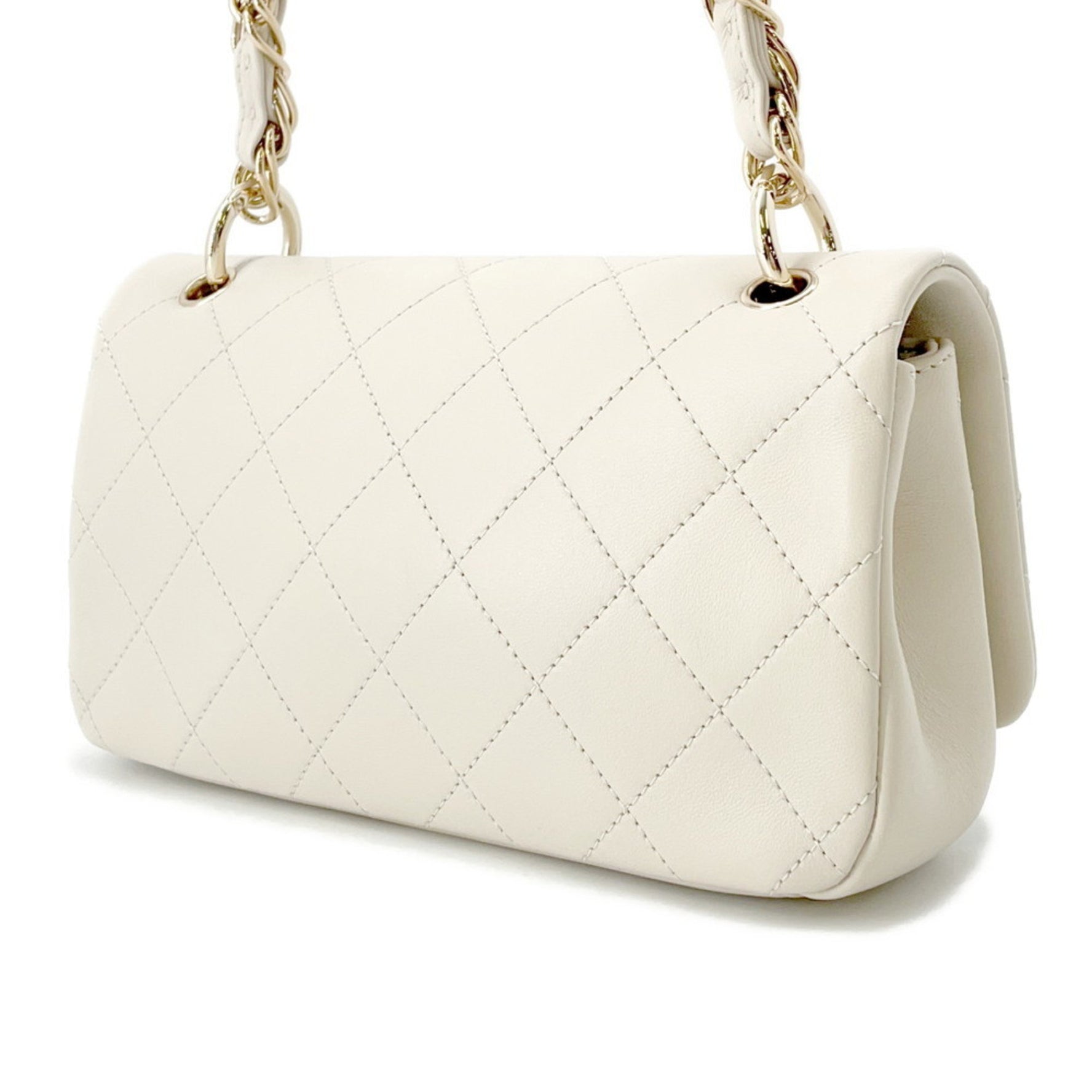 CHANEL Chain Shoulder Bag Matelasse Coco Mark Calf Leather