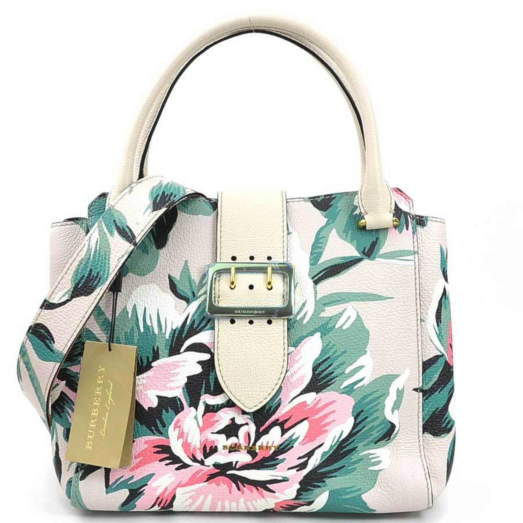Burberry handbag shoulder bag, leather, light beige x multicolor, women's, 56282g