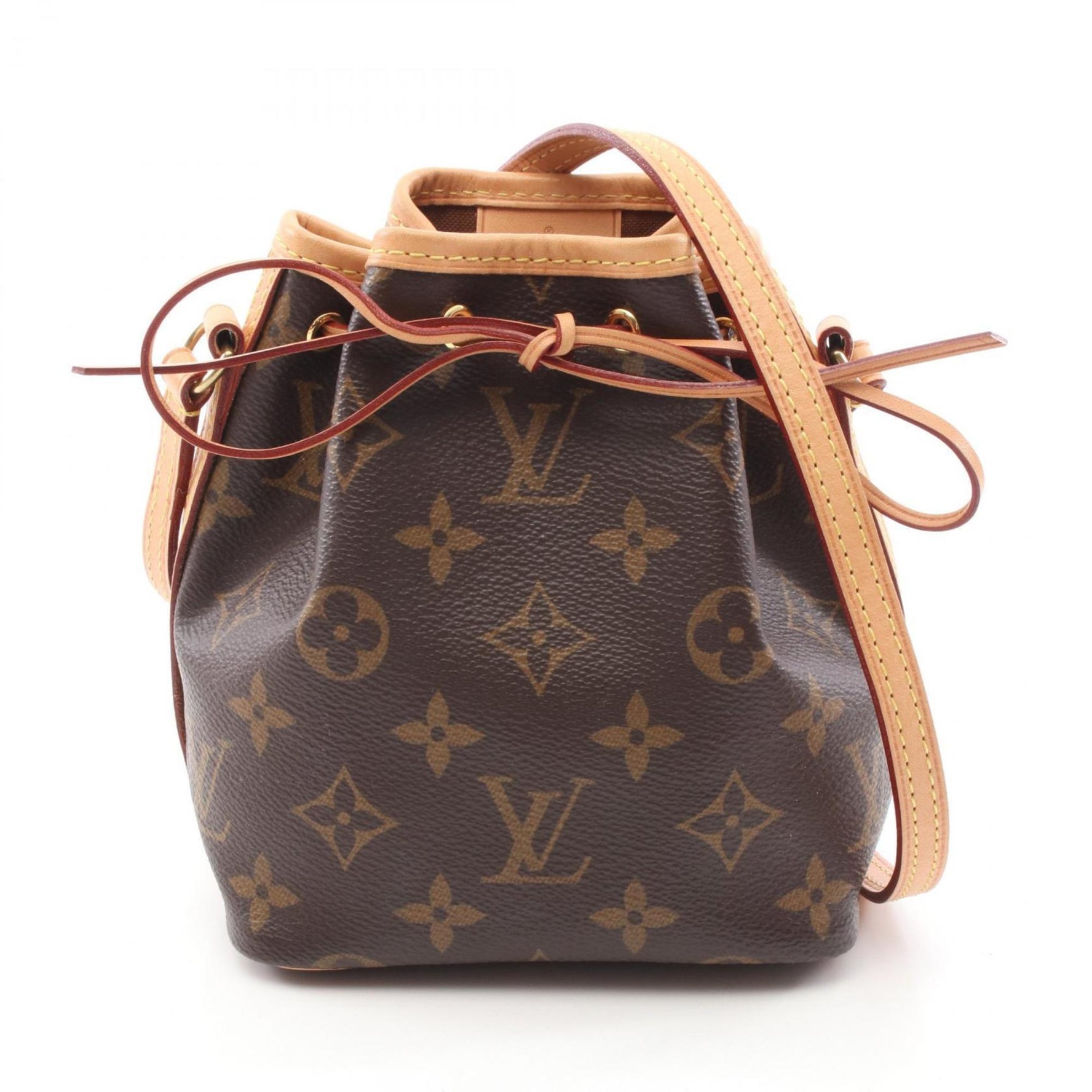 Louis Vuitton Nano Noe Monogram Shoulder Bag Coated Canvas Leather