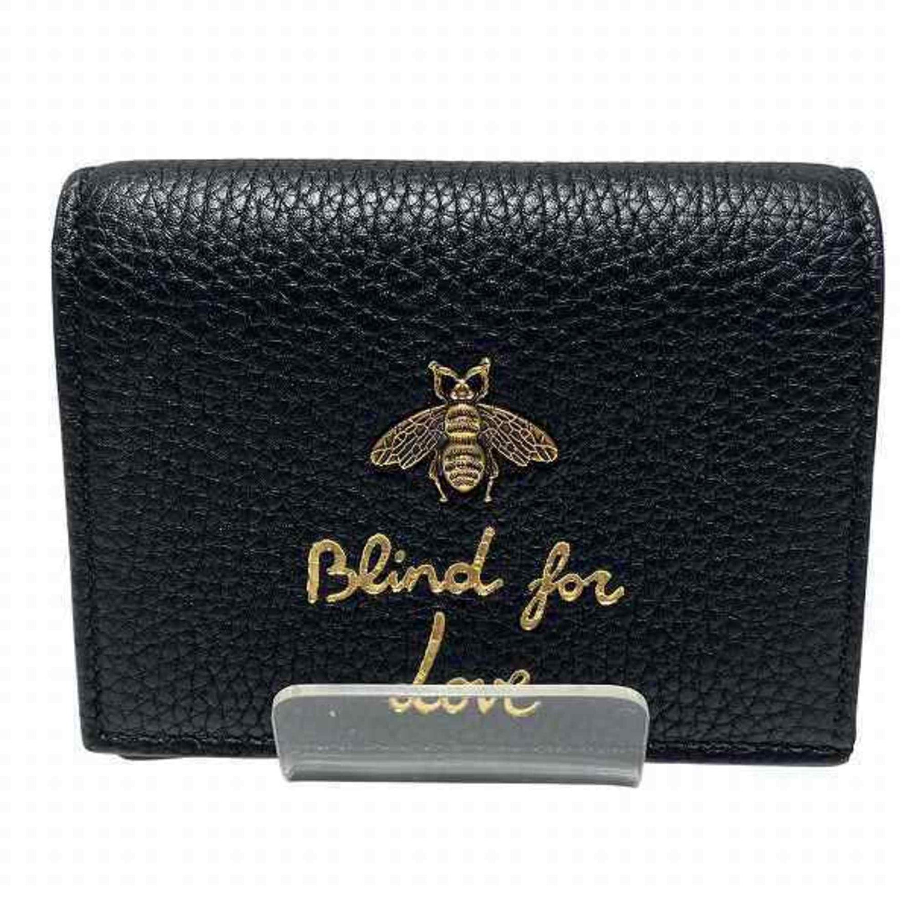 GUCCI Compact Wallet Bee Motif Bi-fold