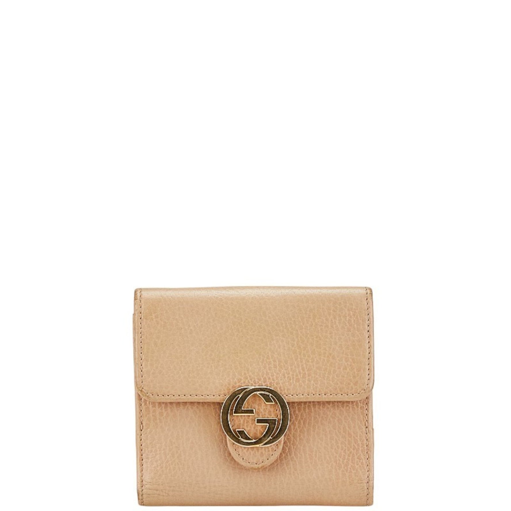 Gucci Interlocking Tri-fold Wallet Leather