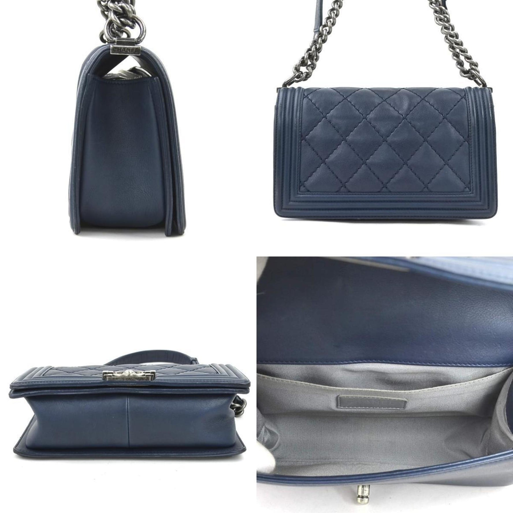 CHANEL Shoulder Bag Boy Leather