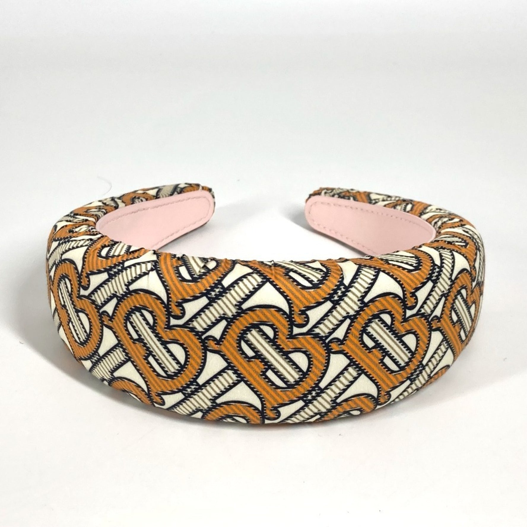 BURBERRY TB logo hair accessory headband, silk, like new