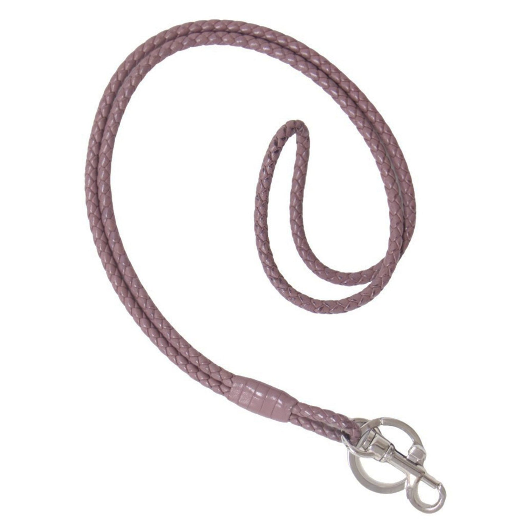 BOTTEGA VENETA Bottega Veneta Intrecciato Long Strap Neck Leather Key Ring Mauve