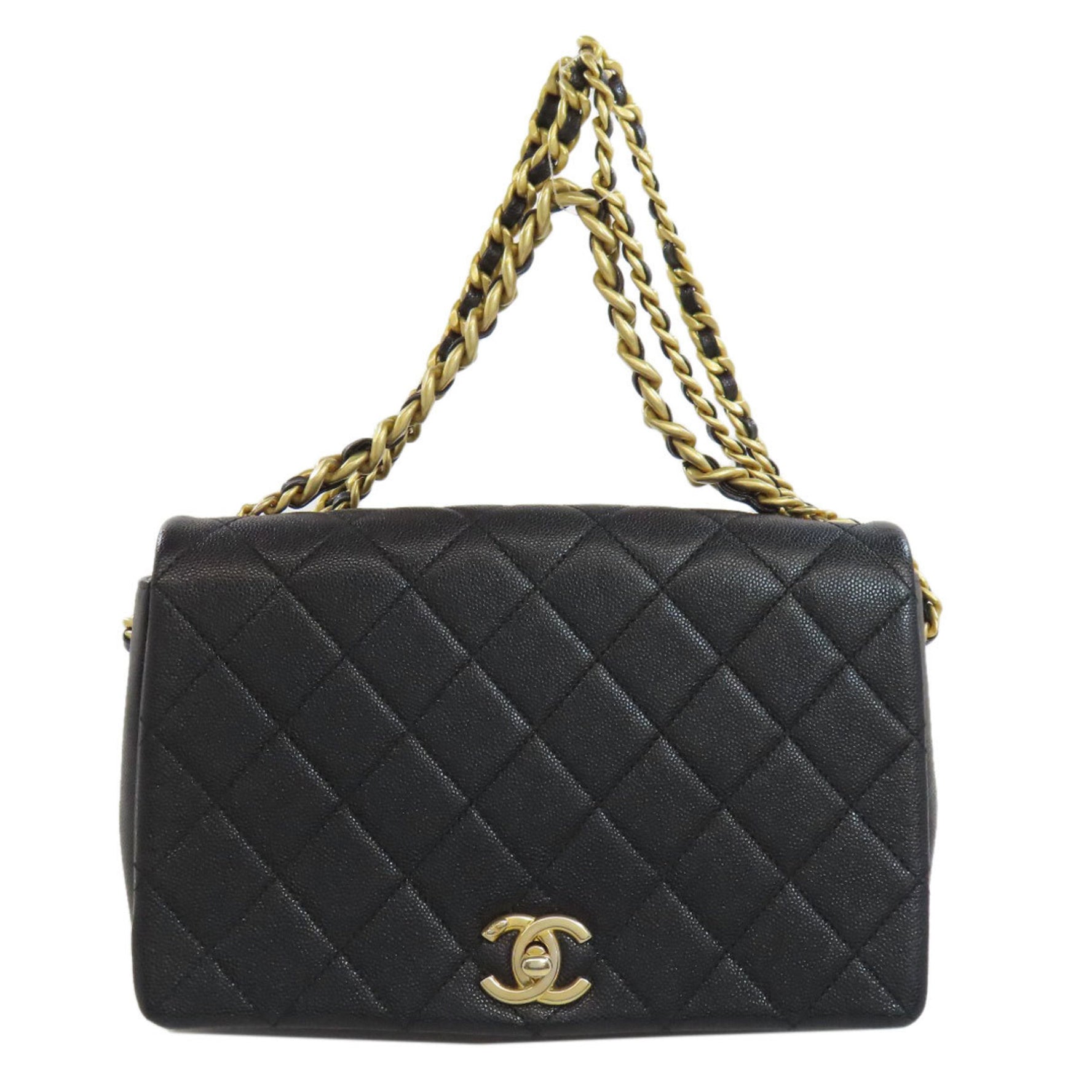 CHANEL Matelasse Shoulder Bag Grained Calfskin Women's