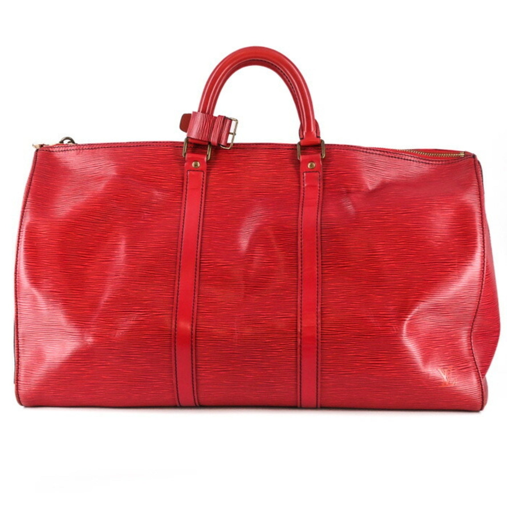 Louis Vuitton Epi Leather Keepall 50 Boston Bag, Red, Leather, Men's/Women's