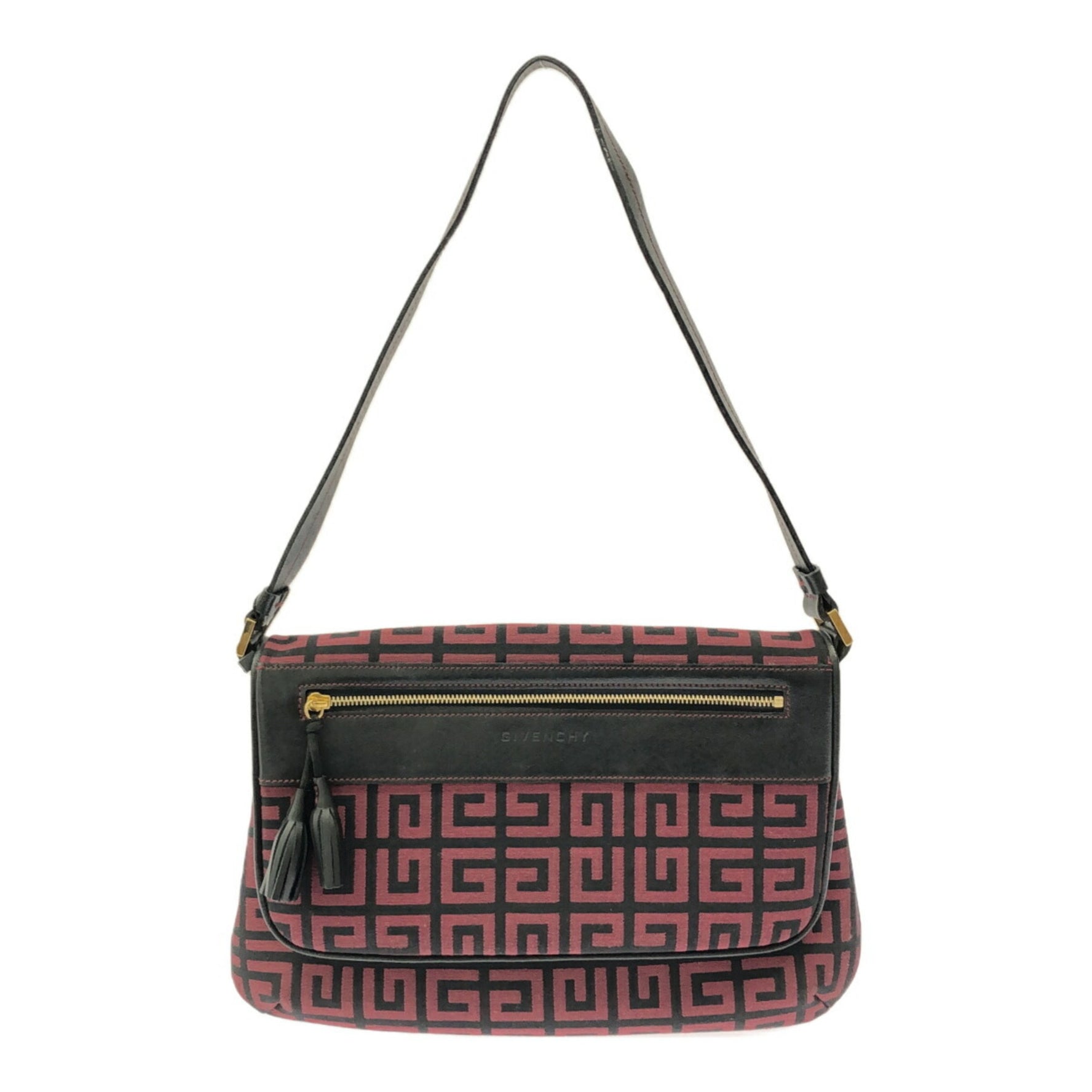 GIVENCHY Shoulder bag One handle Red Black Canvas Leather Mikunigaoka store