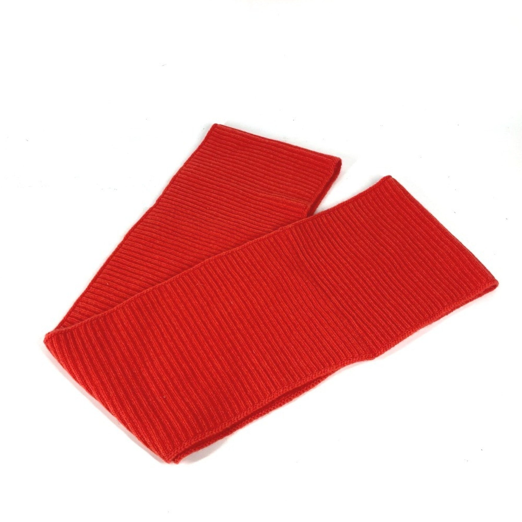 HERMES H Snood Scarf Wool Men's Women's Orange