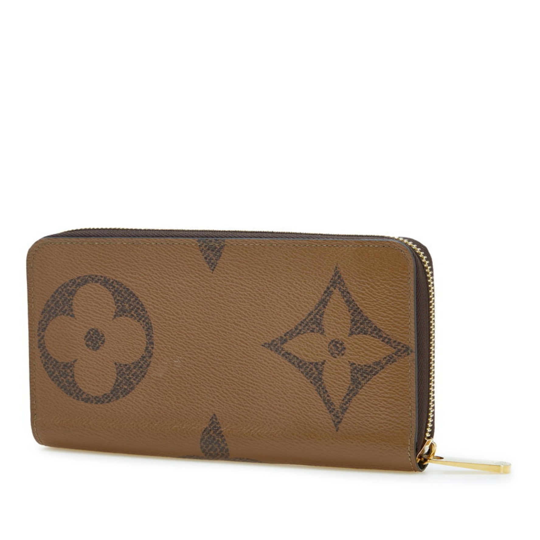 Louis Vuitton Monogram Giant Reverse Long Wallet with Round Zipper, Leather, LOUIS VUITTON