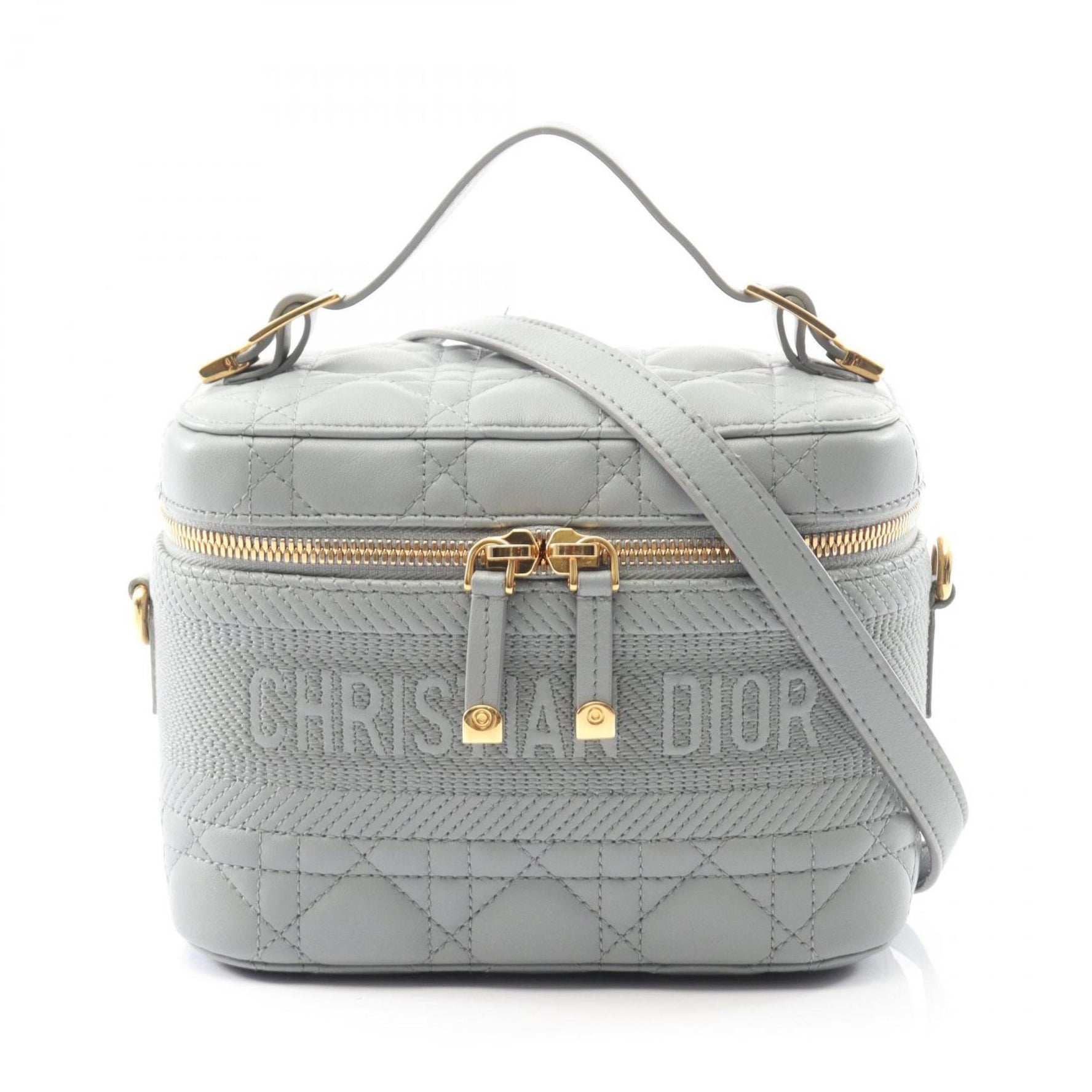 Christian Dior Dior DIORTRAVEL Small Vanity Cannage Handbag, Leather